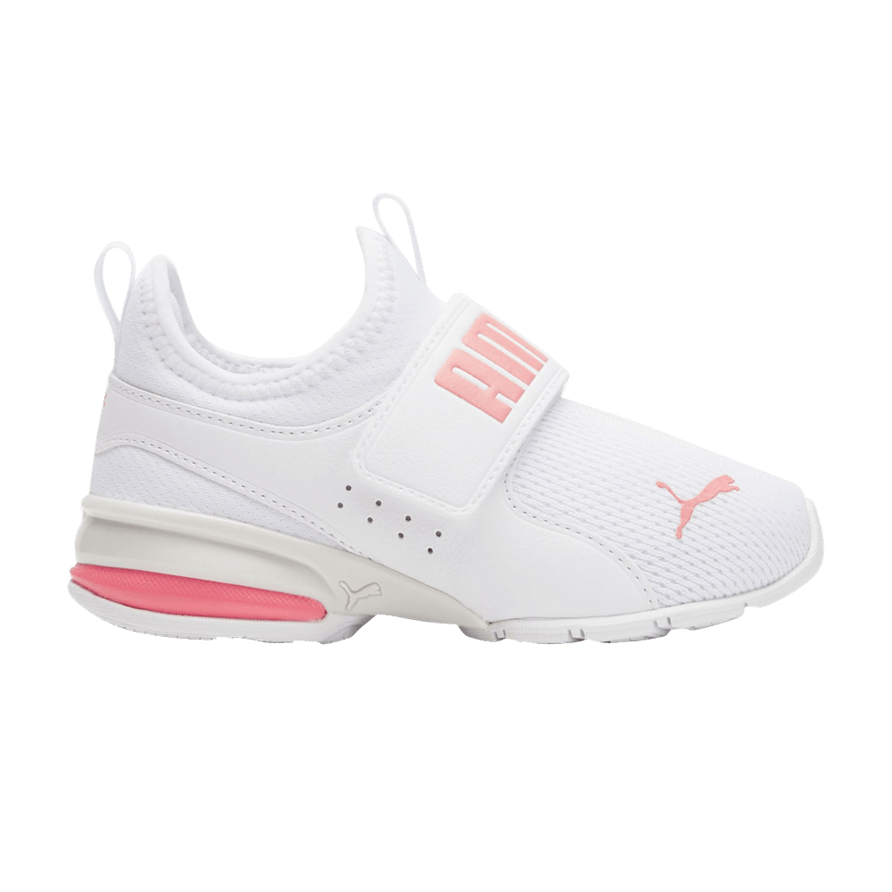 Pre-owned Puma Axelion Slip-on Little Kid 'white Carnation Pink'