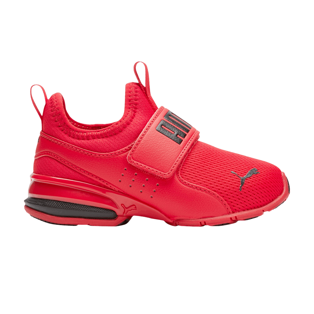 Pre-owned Puma Axelion Slip-on Little Kid 'high Risk Red'