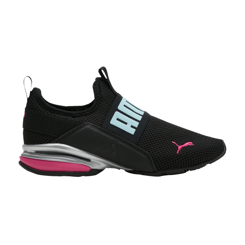Pre-owned Puma Wmns Axelion Slip-on 'black Bright Rose'