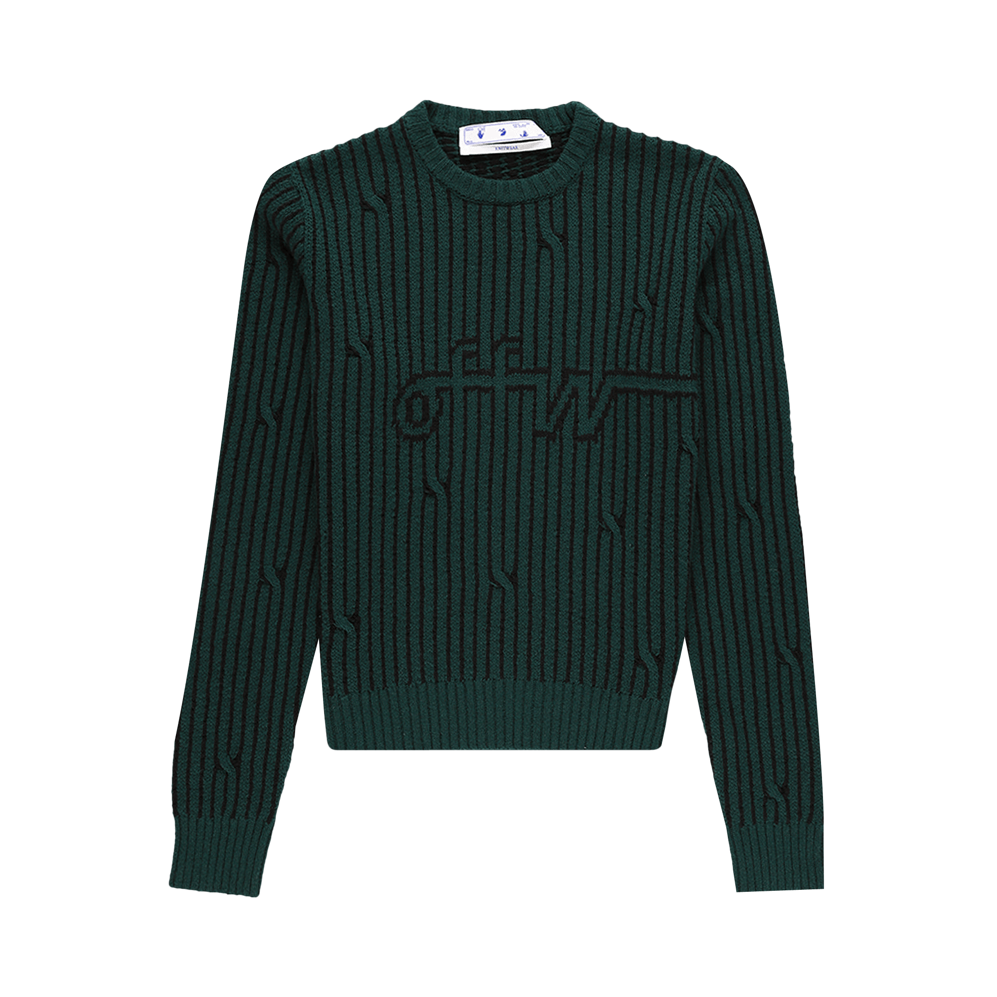 Off-White Cabled Sweater 'Dark Green'