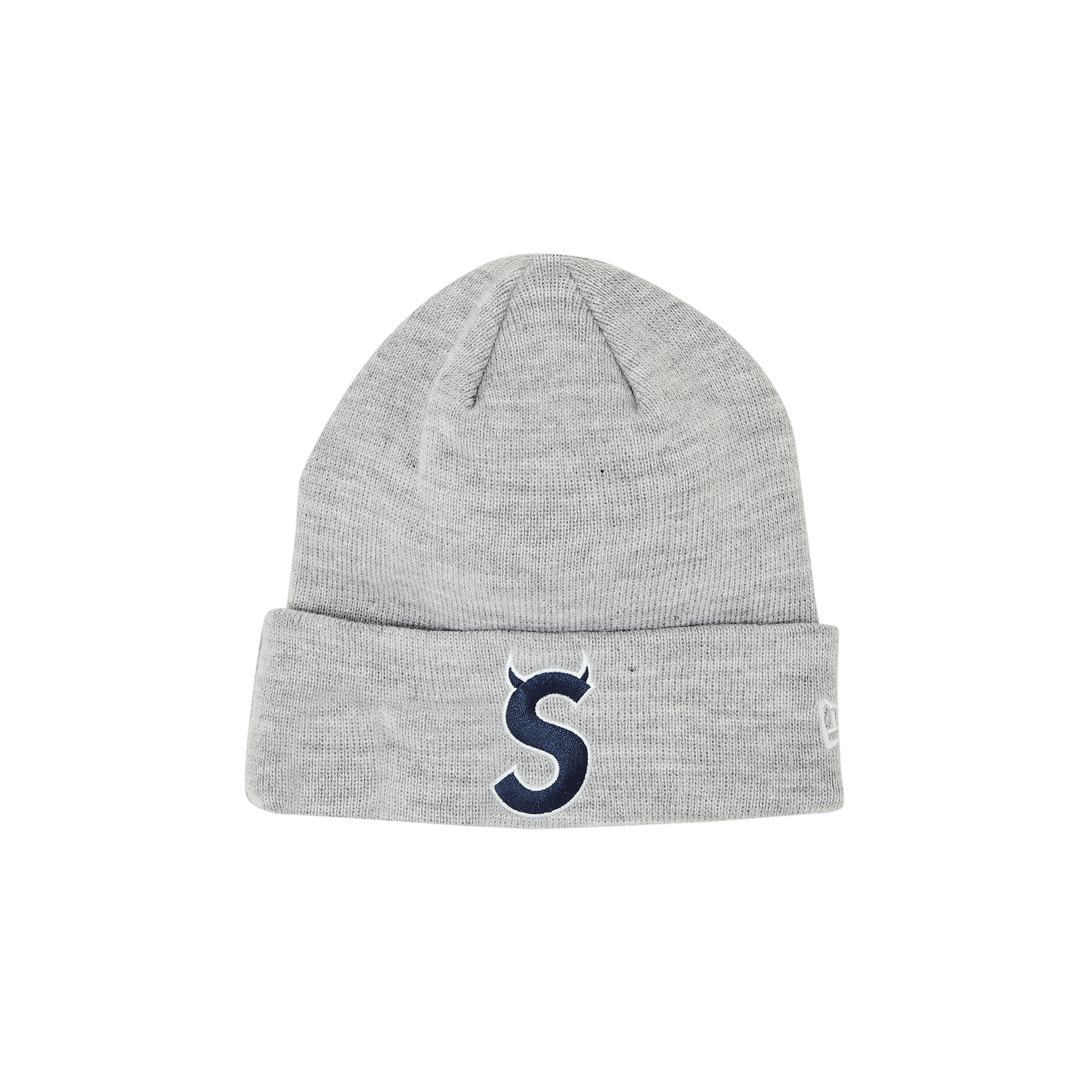Supreme x New Era S Logo Beanie 'Heather Grey'