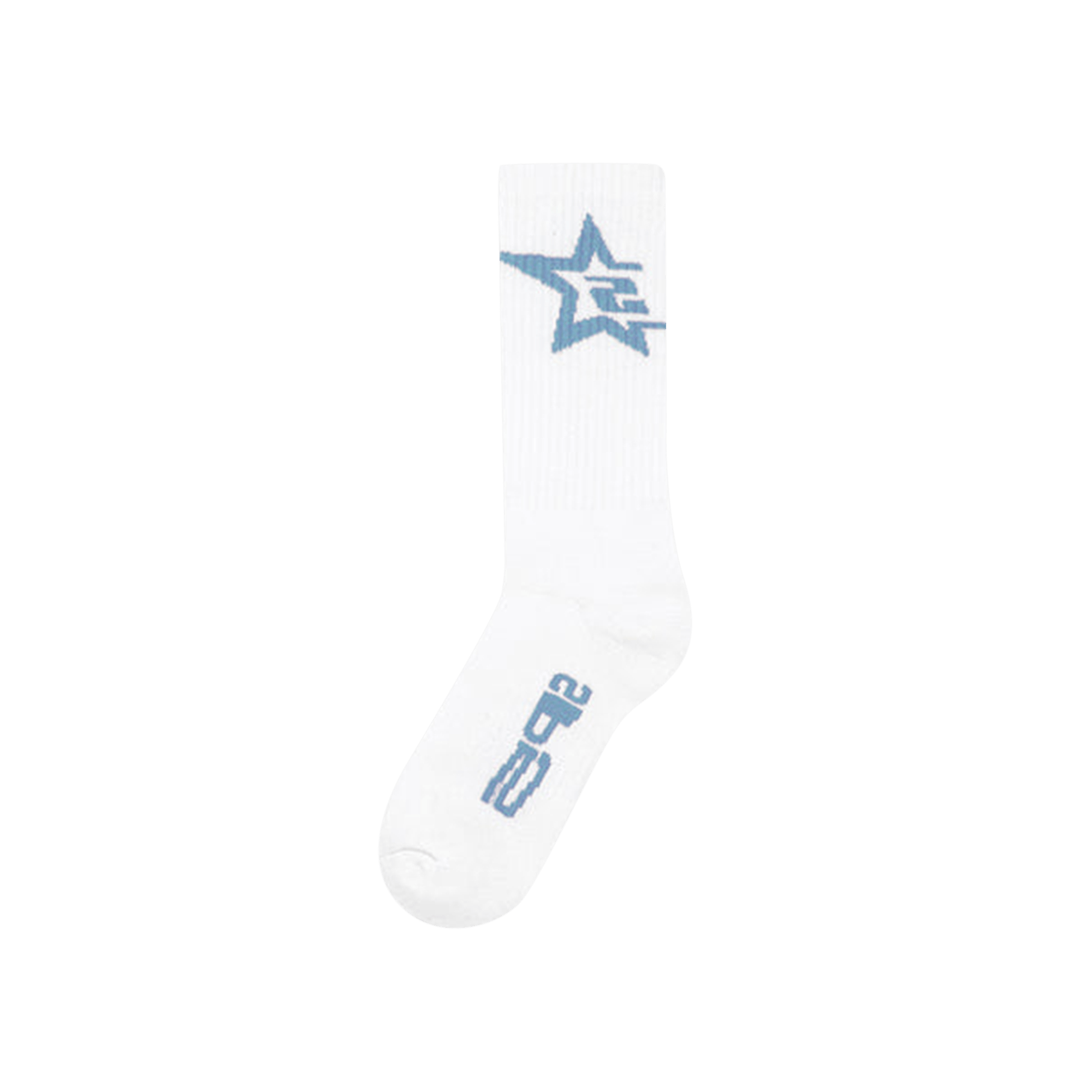 Sp5der Sp5 Sock 'White/Sky Blue'