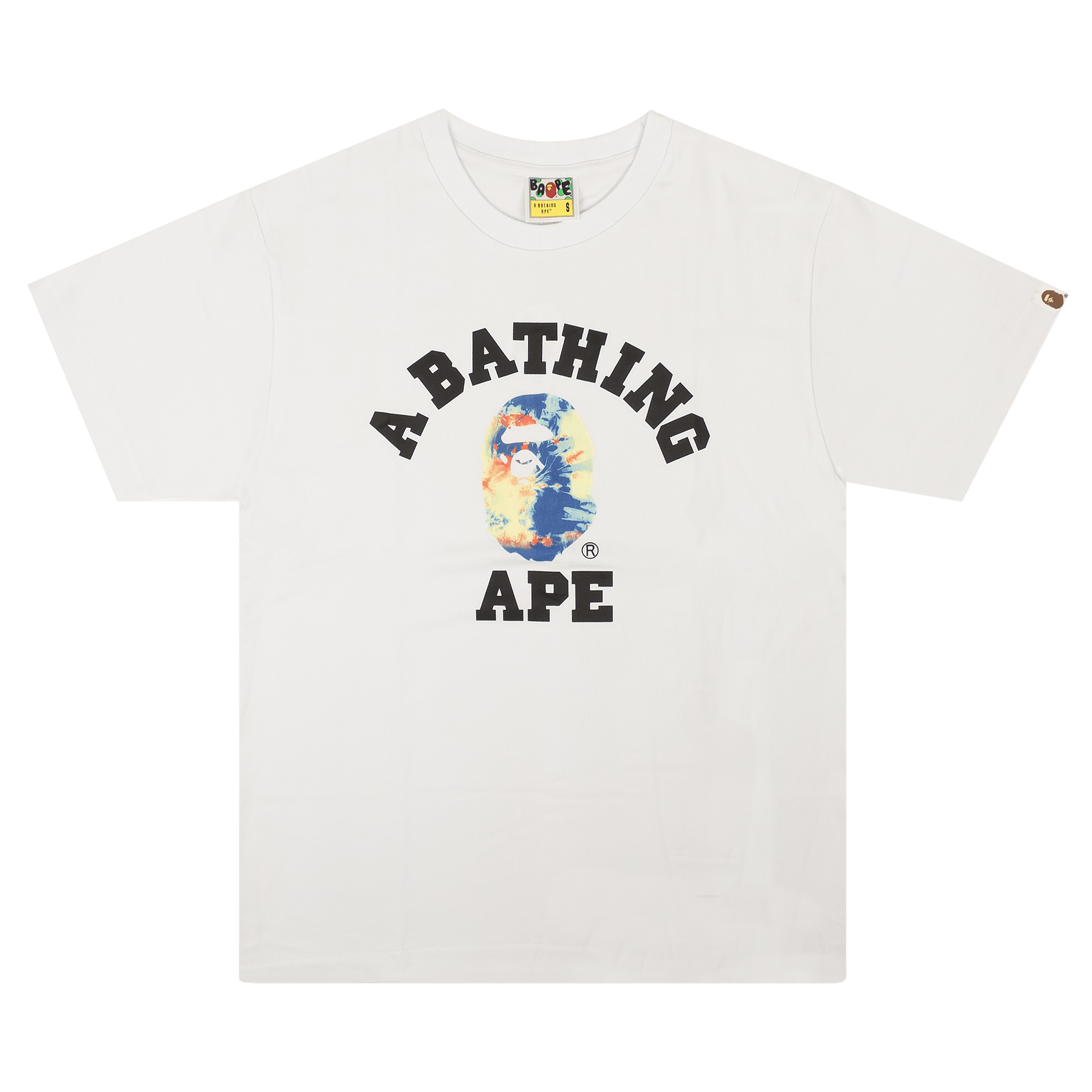 BAPE Tie Dye College Tee 'White/Multicolor'