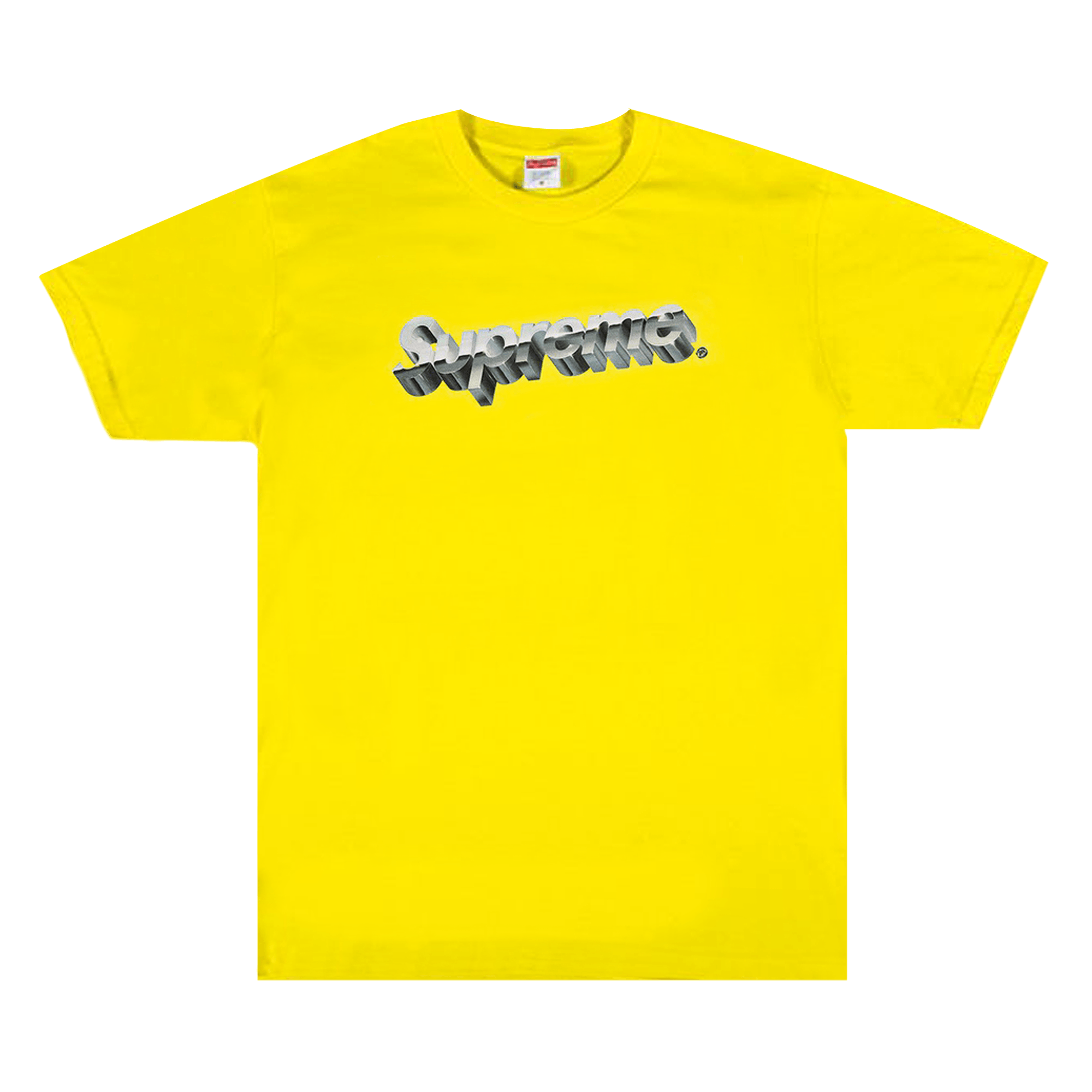 Supreme Chrome Logo Tee 'Yellow'