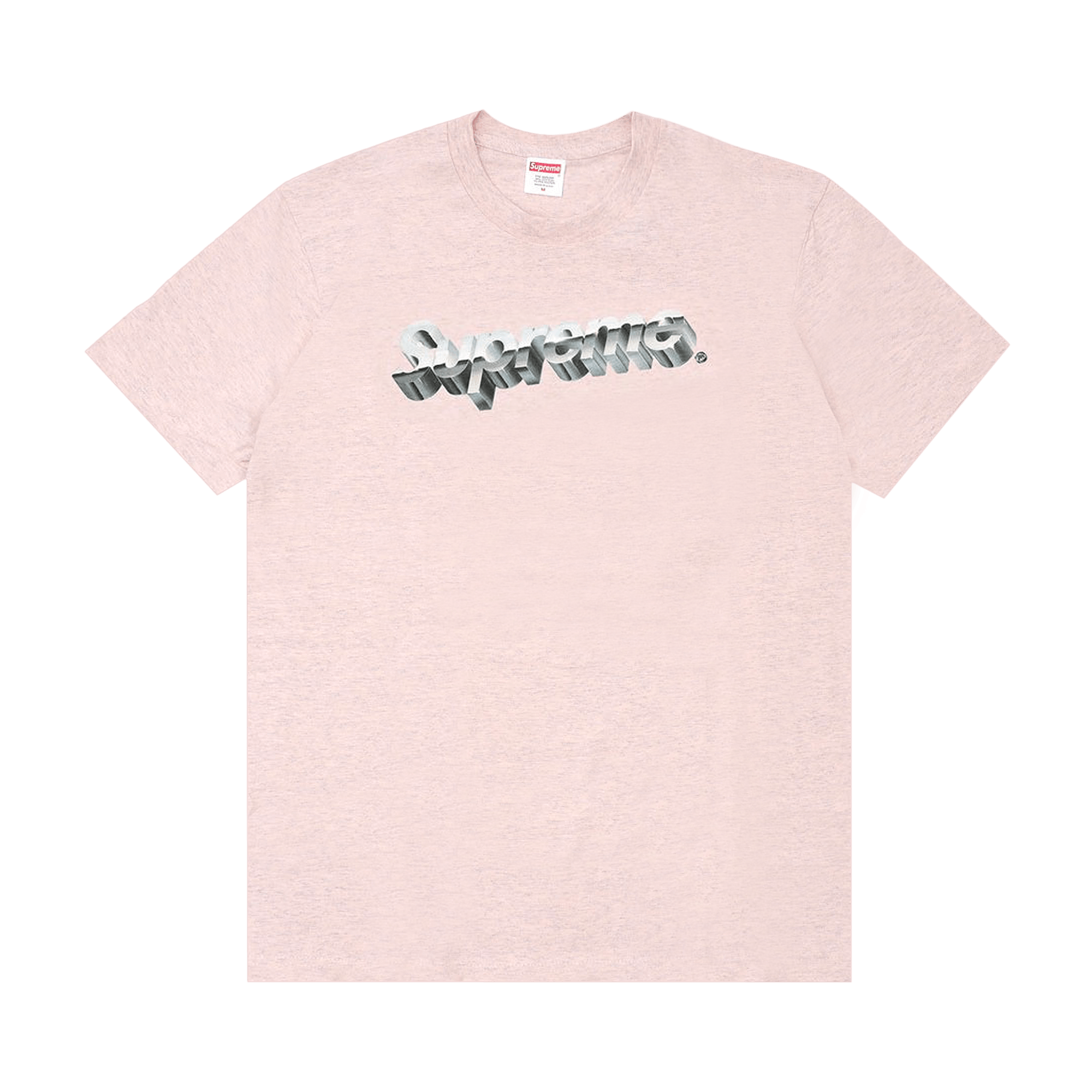 Supreme Chrome Logo Tee 'Heather Pink'