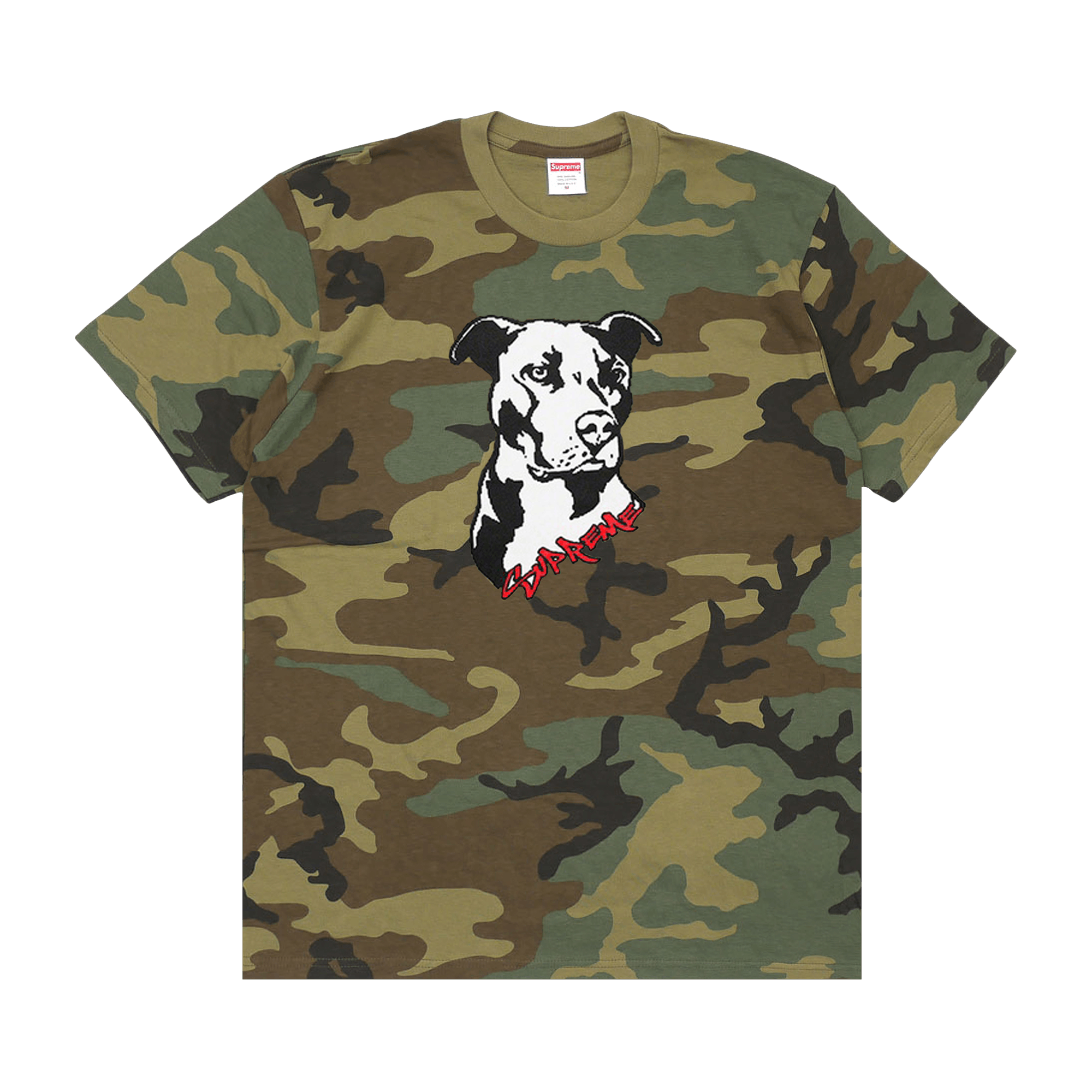 Supreme Pitbull Tee 'Woodland Camo'