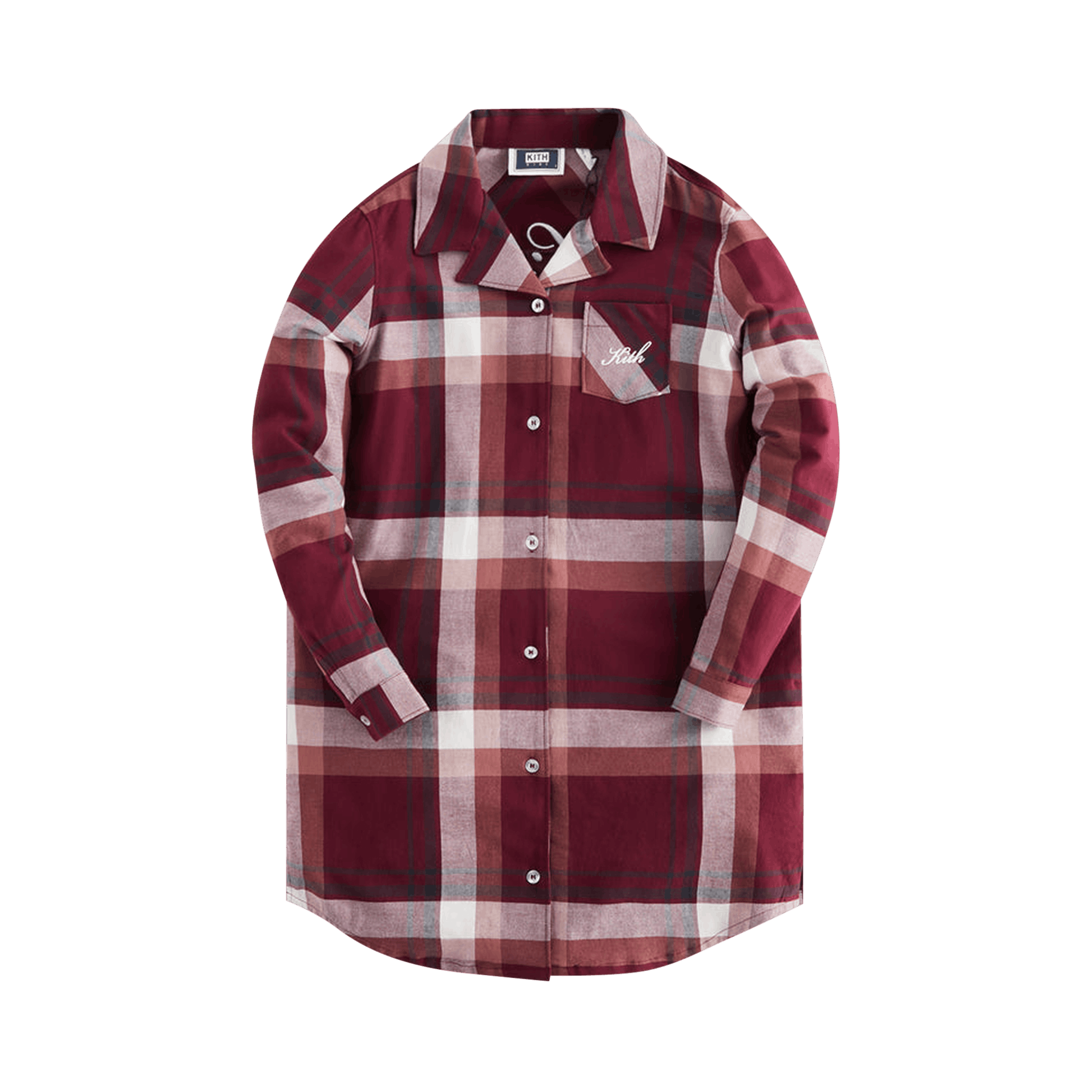Kith Kids Plaid Long Sleeves Shirt Dress 'Rogue'