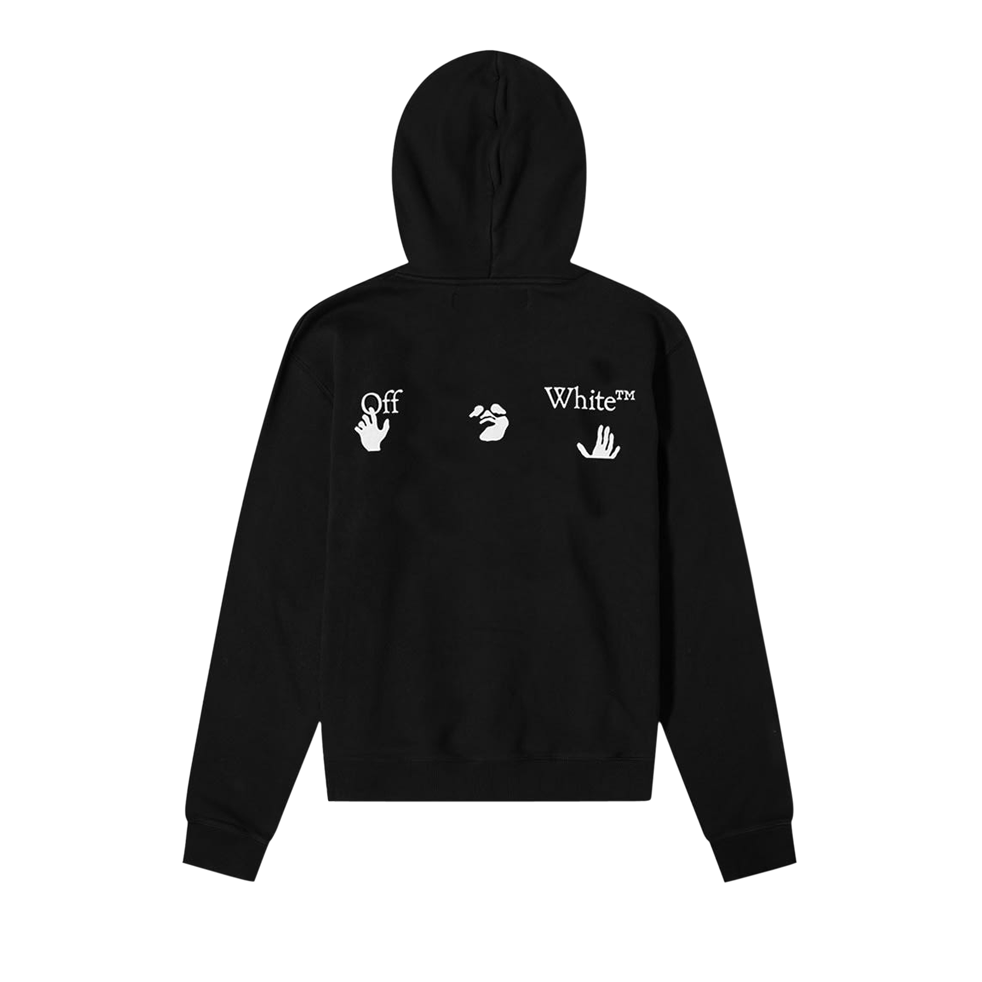 Off-White Big Logo Slim Hoodie 'Black//White'