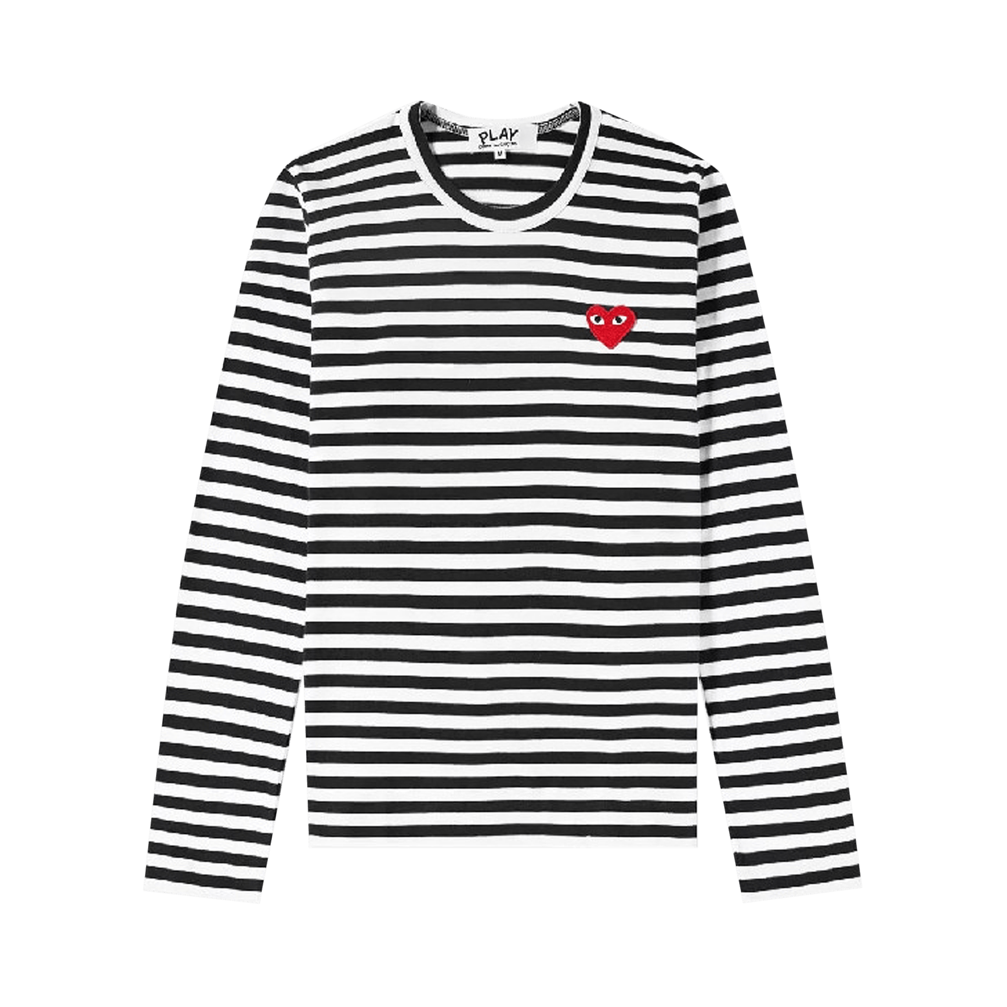 Comme des Garçons PLAY Heart Logo Striped Long-Sleeve T-Shirt 'Black/White'