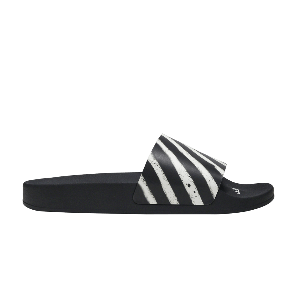 Off-White Spray Stripes Slider 'Black White'