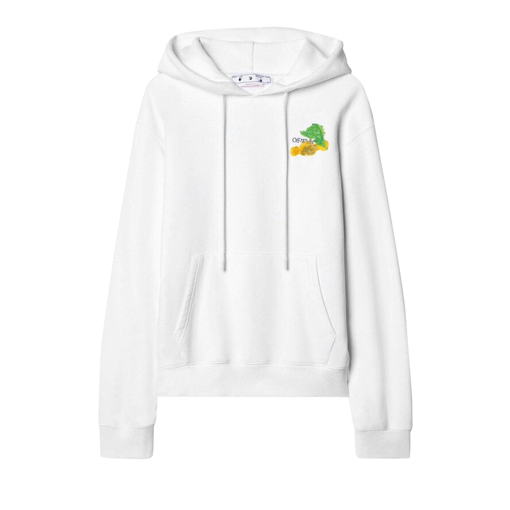 Off-White Brush Arrows Logo Hoodie 'White'
