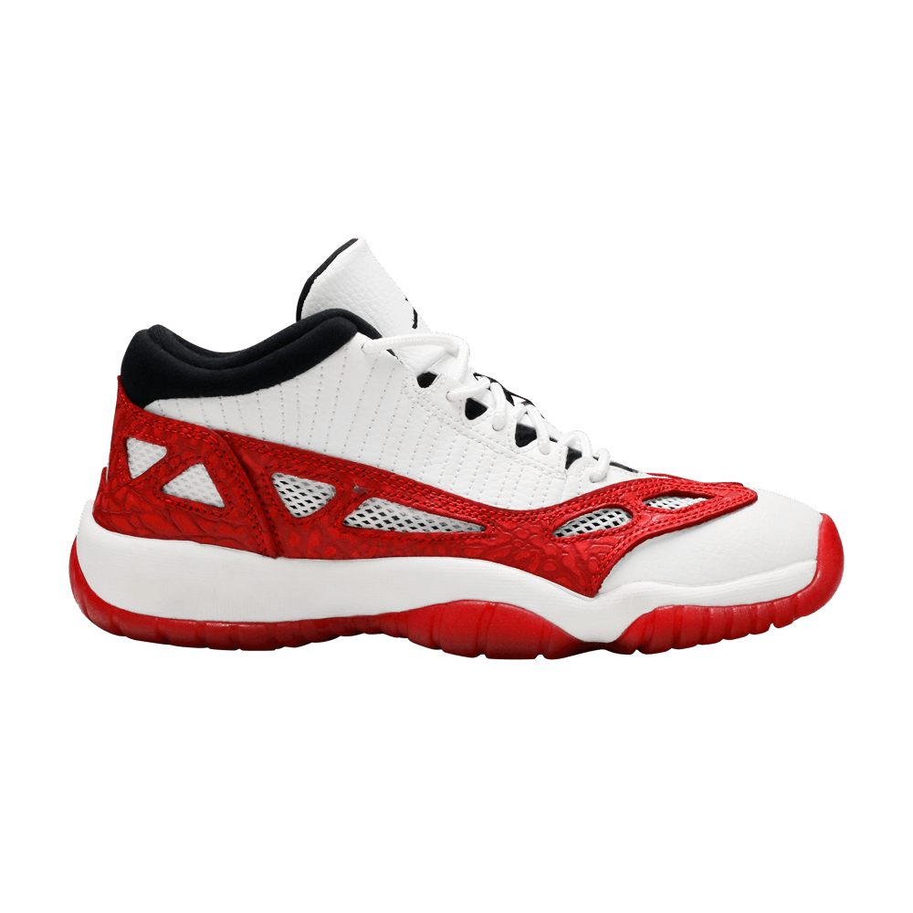 Pre-owned Air Jordan 11 Retro Low  Ie Gs 'gym Red' In White