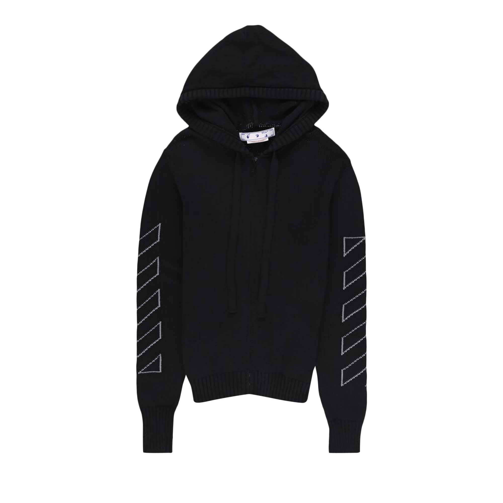 Off-White Diag Outline Zip Hood 'Black'
