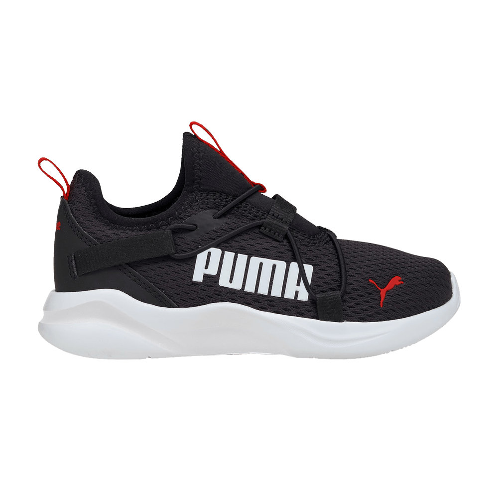 Pre-owned Puma Softride Rift Pop Little Kid 'black High Risk Red'