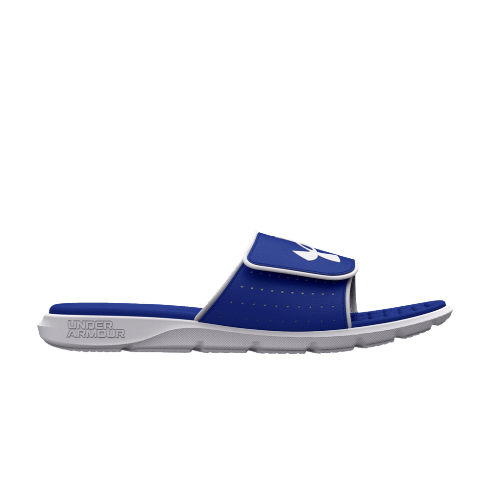 Pre-owned Under Armour Ignite Pro Slide 'royal White' In Blue