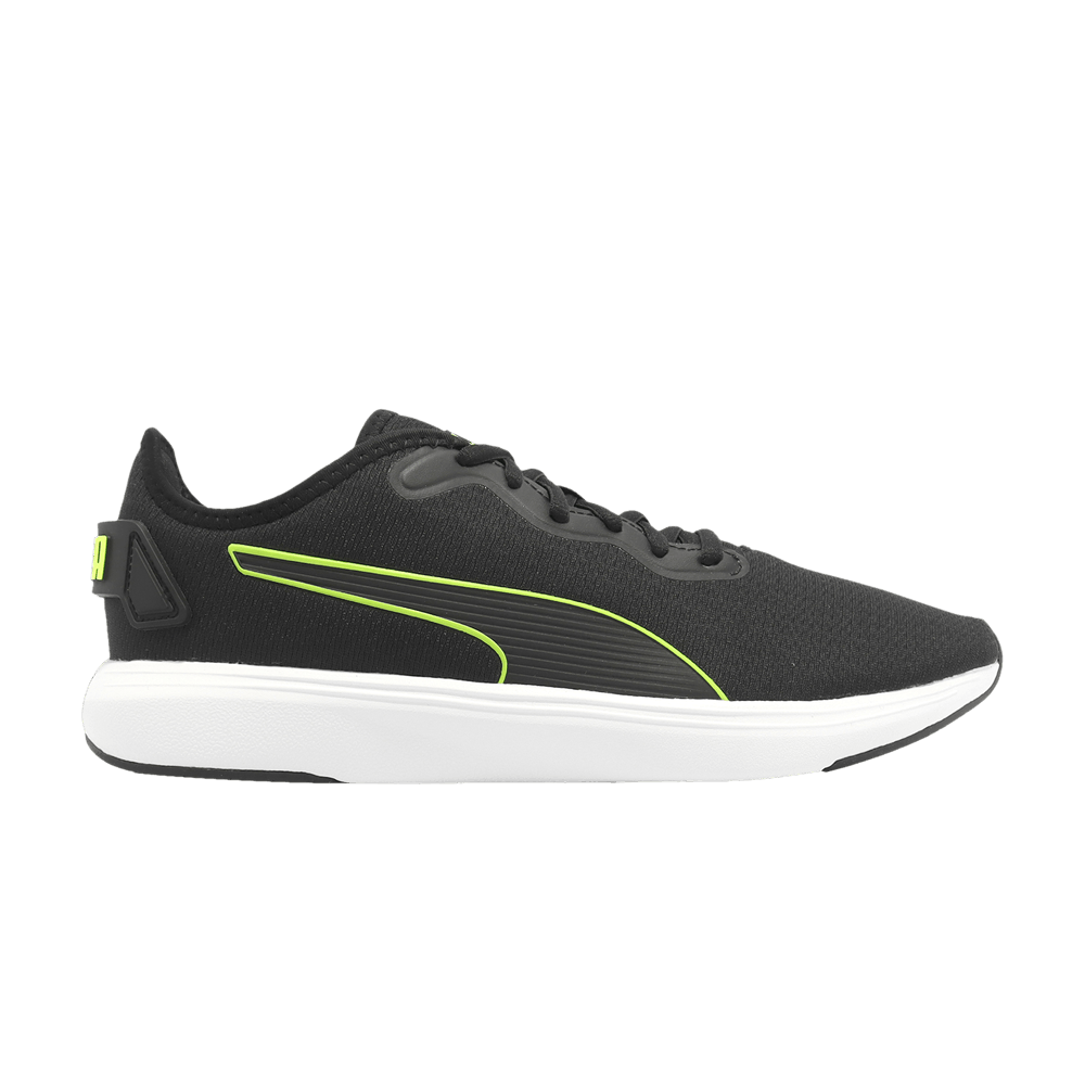 Pre-owned Puma Softride Cruise 'black Lime Squeeze'
