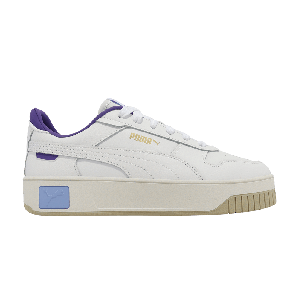 Pre-owned Puma Wmns Carina Street 'white Purple Ivory'