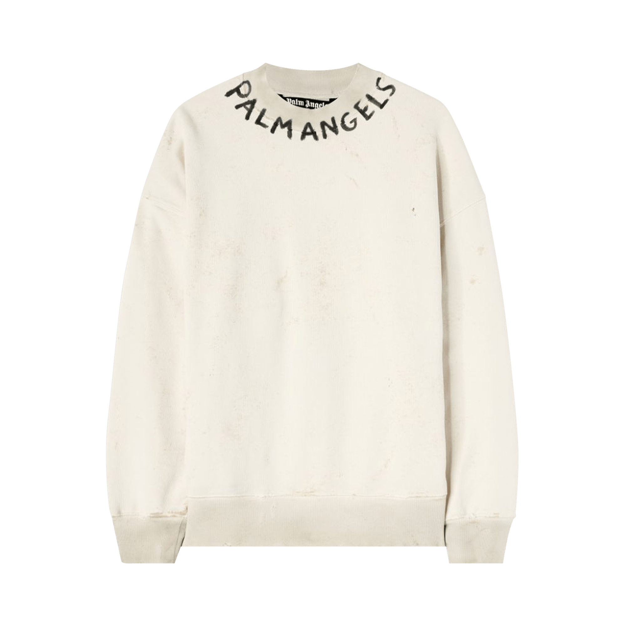 Palm Angels Seasonal Logo Vintage Crew 'White/Black'
