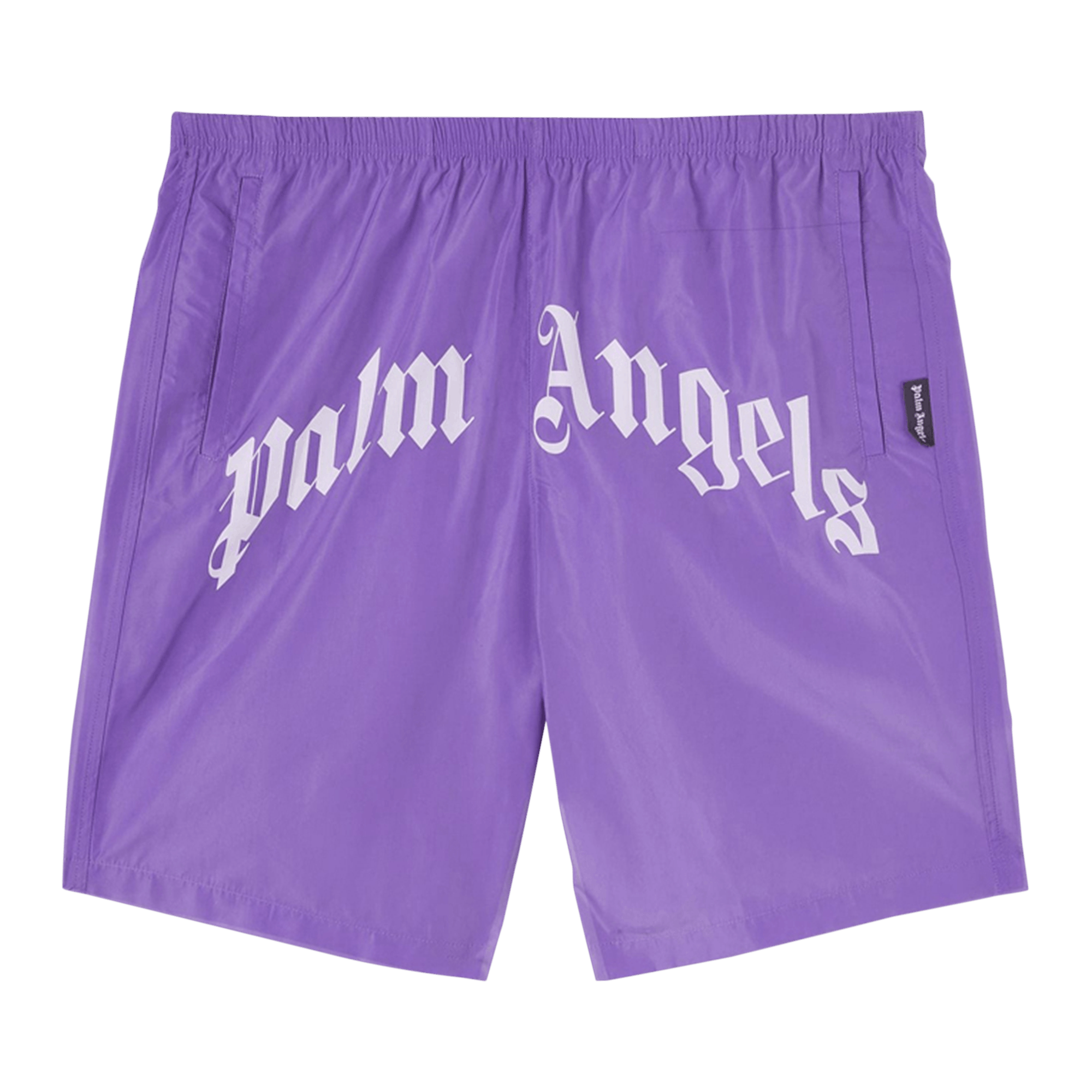 Palm Angels Curved Logo Swim Short 'Violet/White'