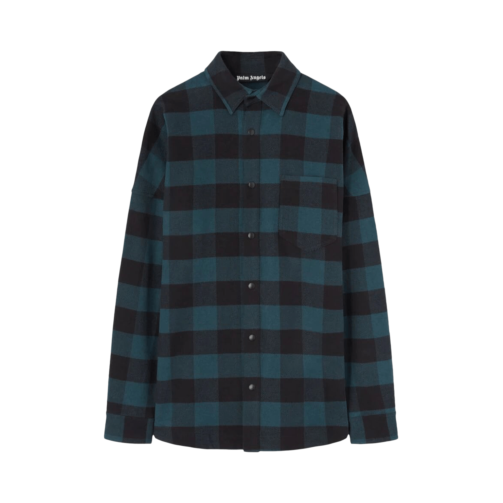 Palm Angels Classic Logo Overshirt 'Green/White'