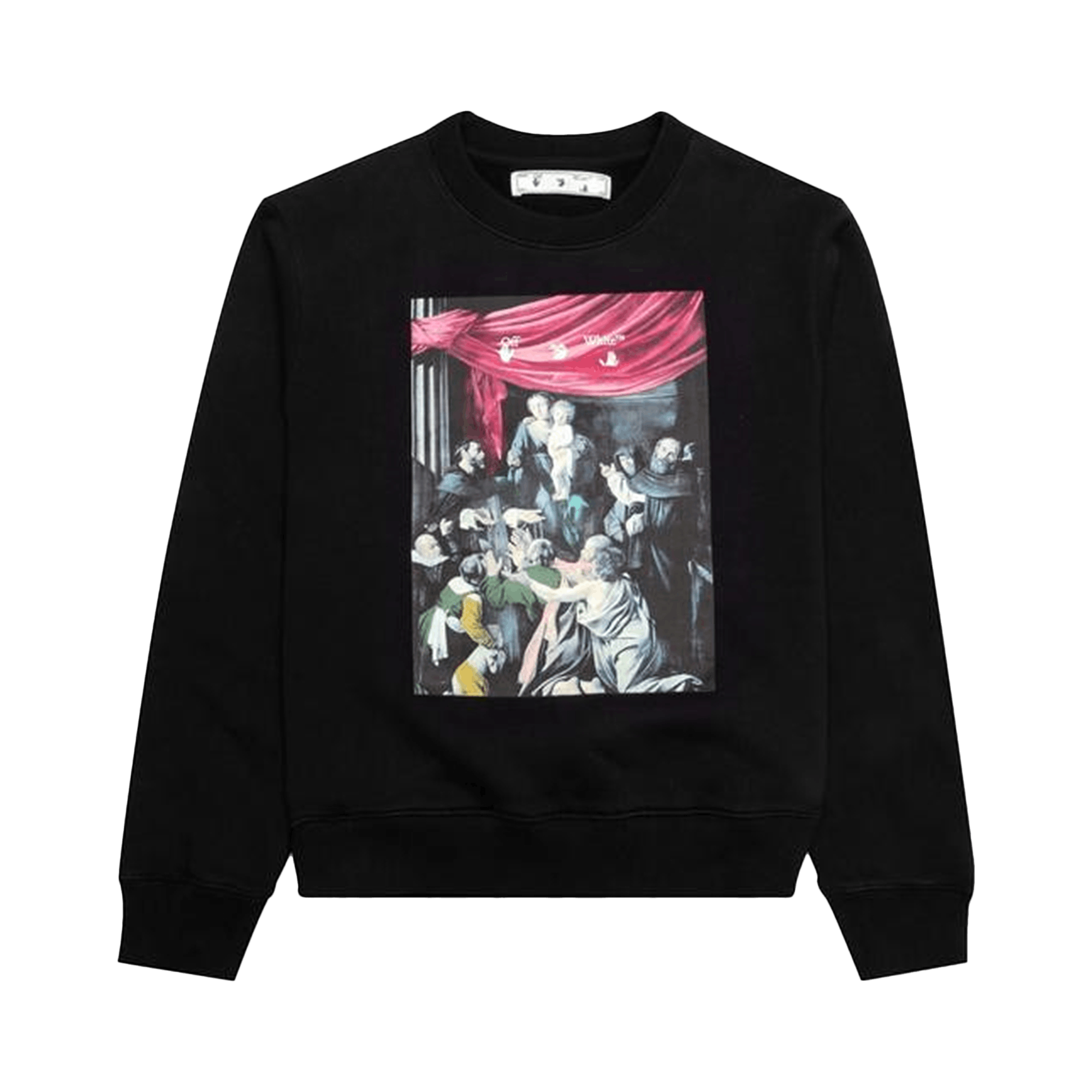 Off-White Caravaggio Painting Slim Crewneck 'Black'