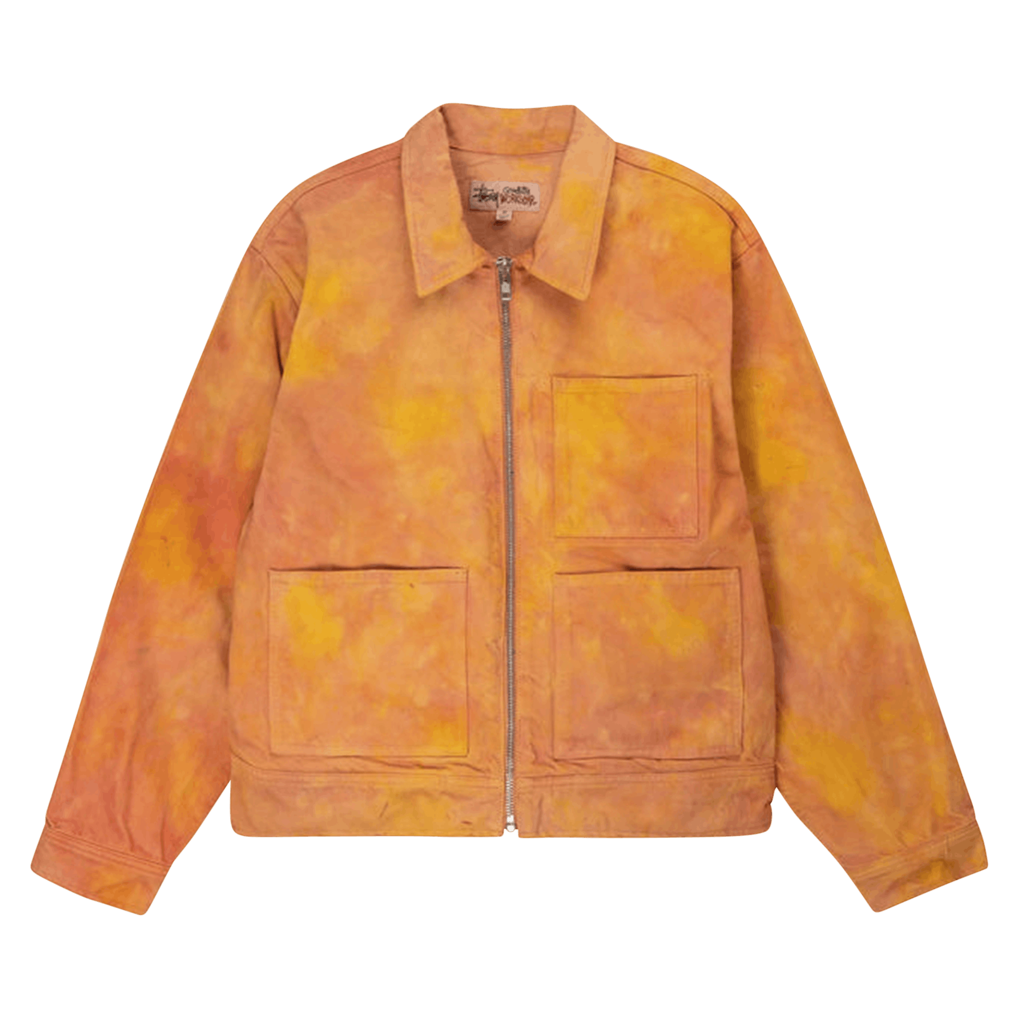 Stussy Wonderland Hand-Dyed Work Jacket 'Yellow/Pink'
