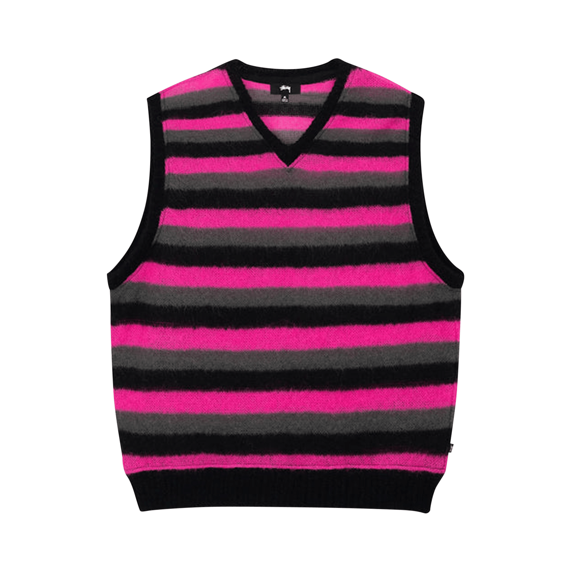 Stussy Striped Sweater Vest 'Pink'