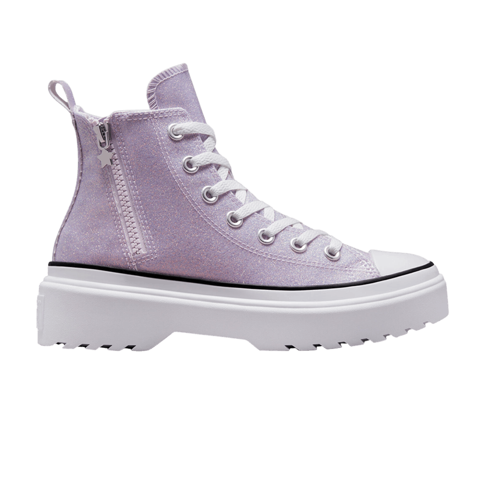 Converse Chuck Taylor All Star Lugged Lift Platform High GS 'Vapor Violet Glitter'