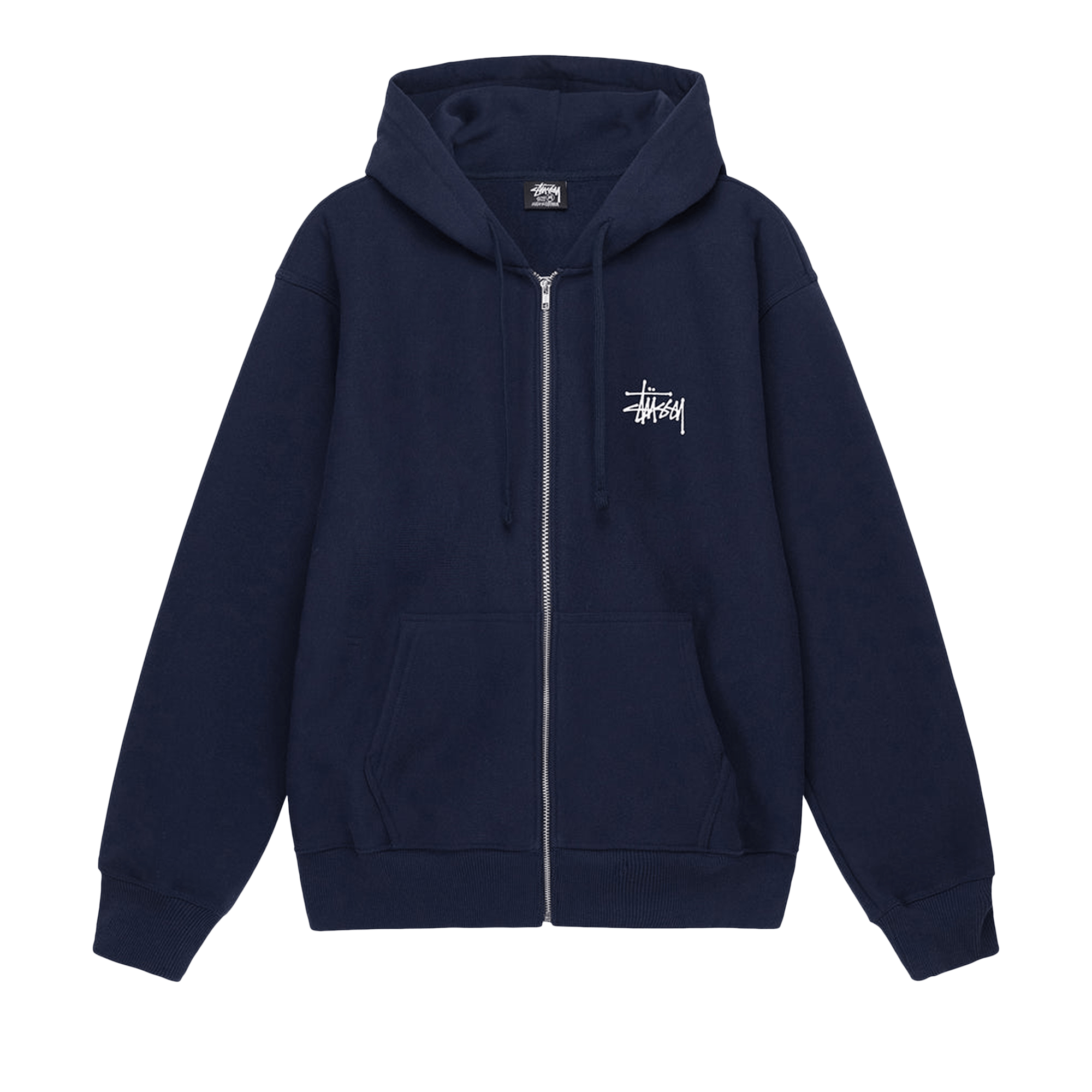 Stussy Basic Zip Hoodie 'Navy'