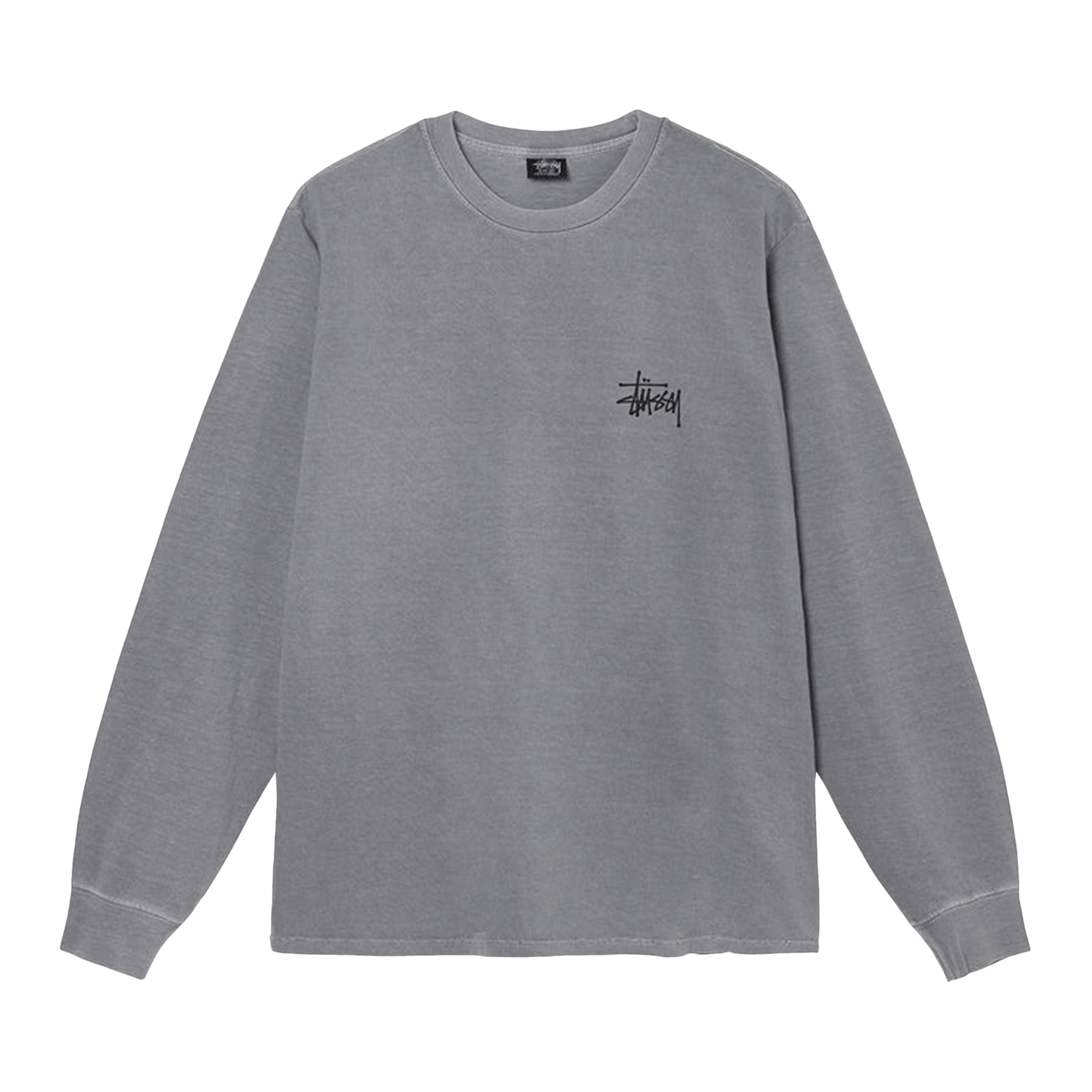 Stussy Basic Pigment Dyed Long-Sleeve Tee 'Grey'