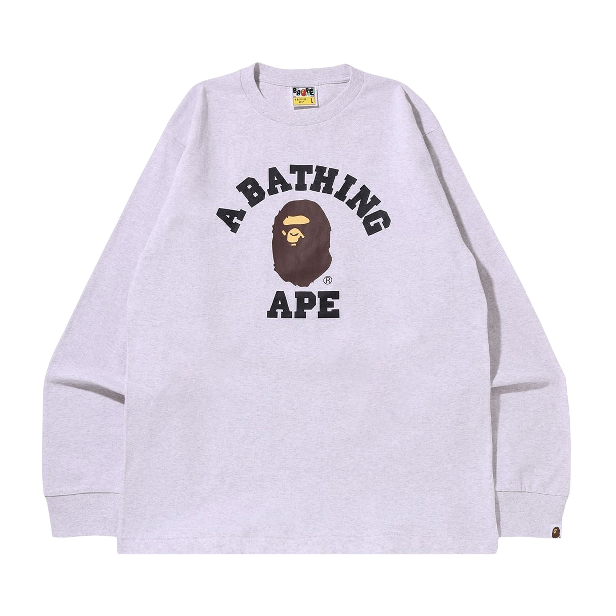 BAPE College Long-Sleeve Tee 'Grey'