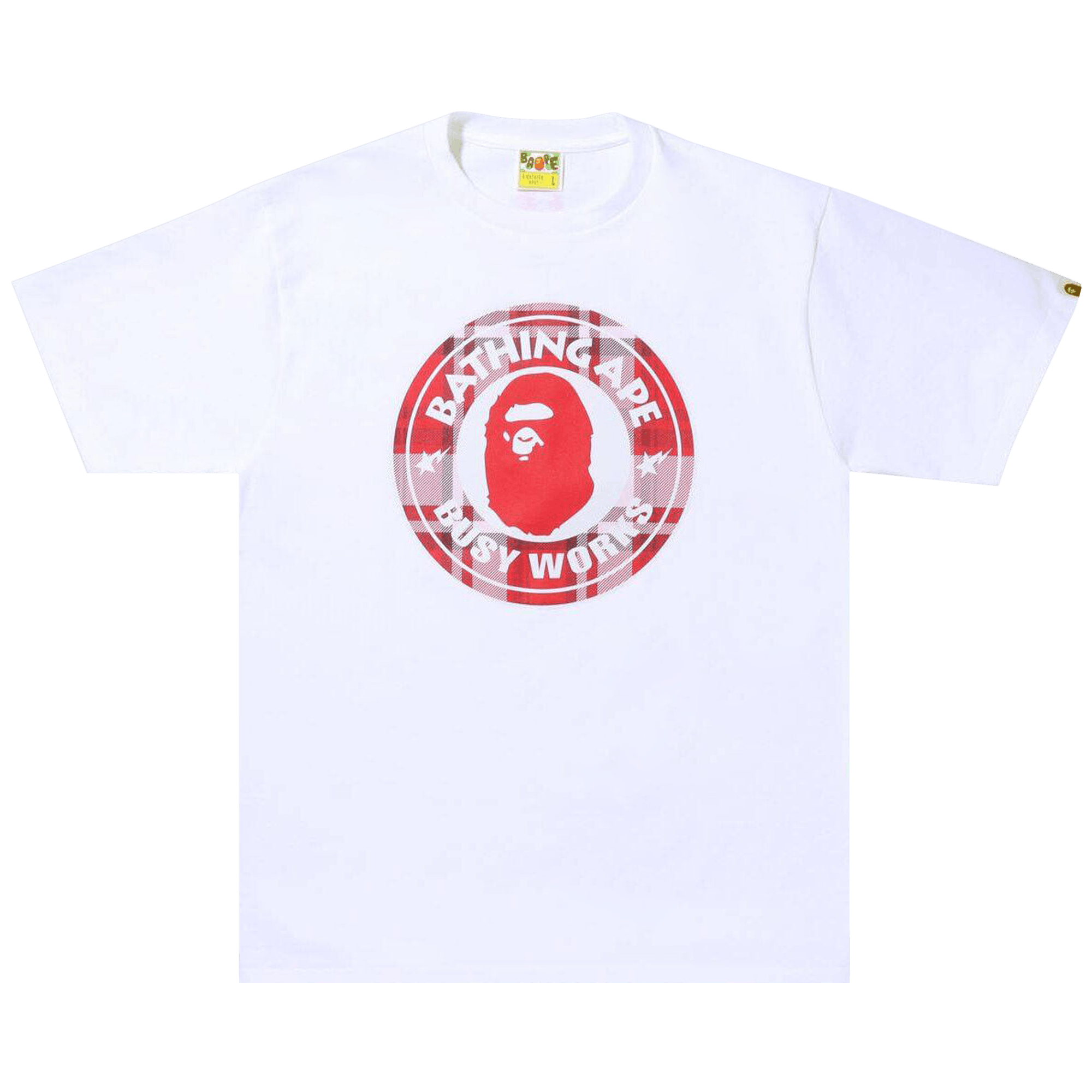 BAPE Check Gift Busy Works Tee 'White'