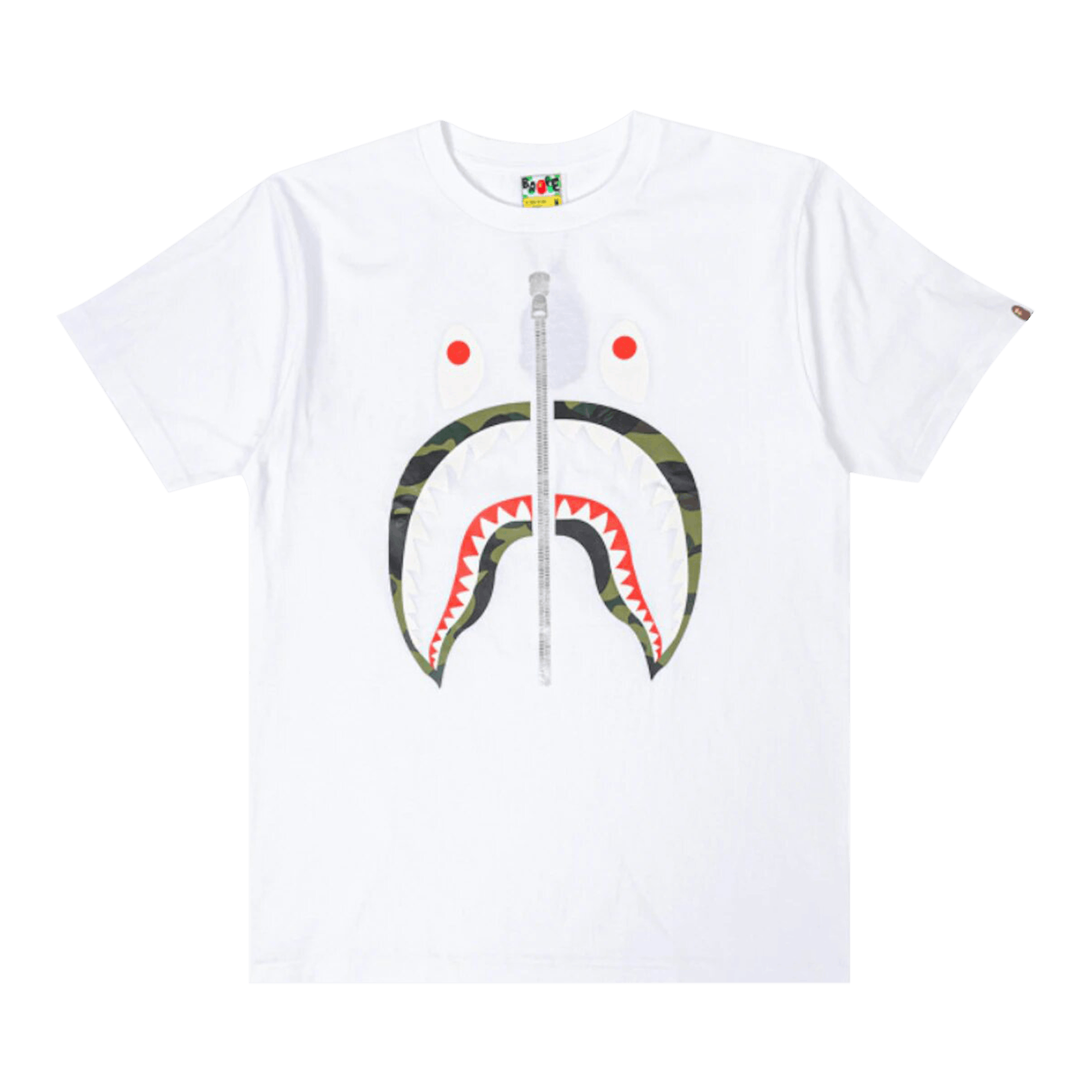 BAPE 1st Camo Shark Tee 'White/Green'