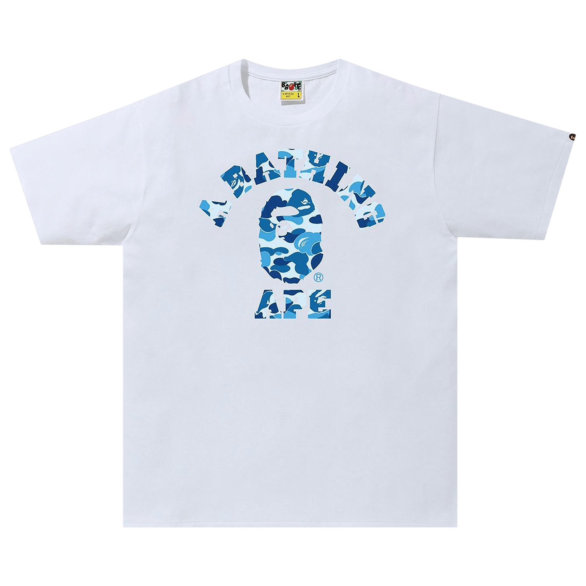BAPE ABC Camo College Tee 'White/Blue'