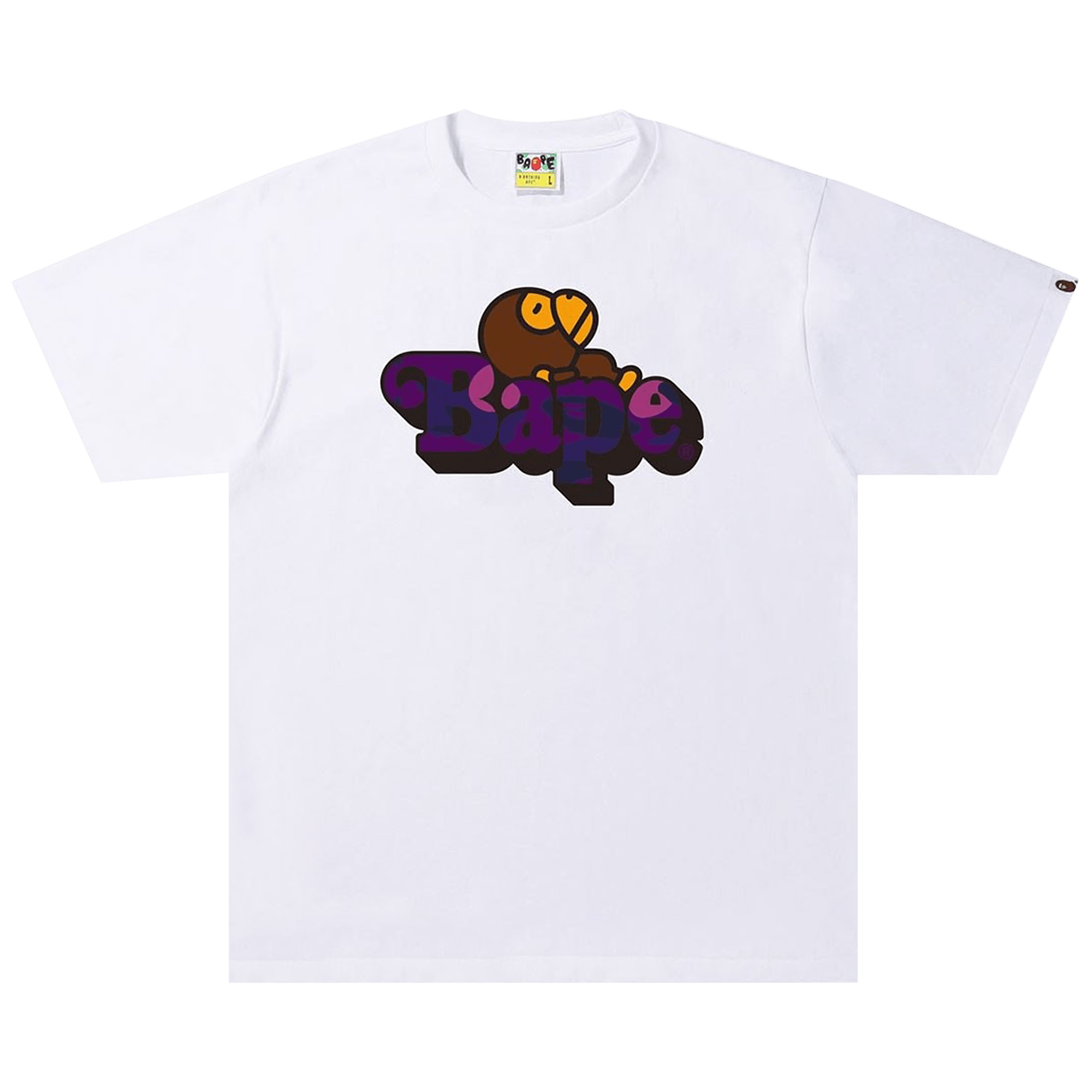 BAPE Color Camo C Milo On Tee 'White/Purple'