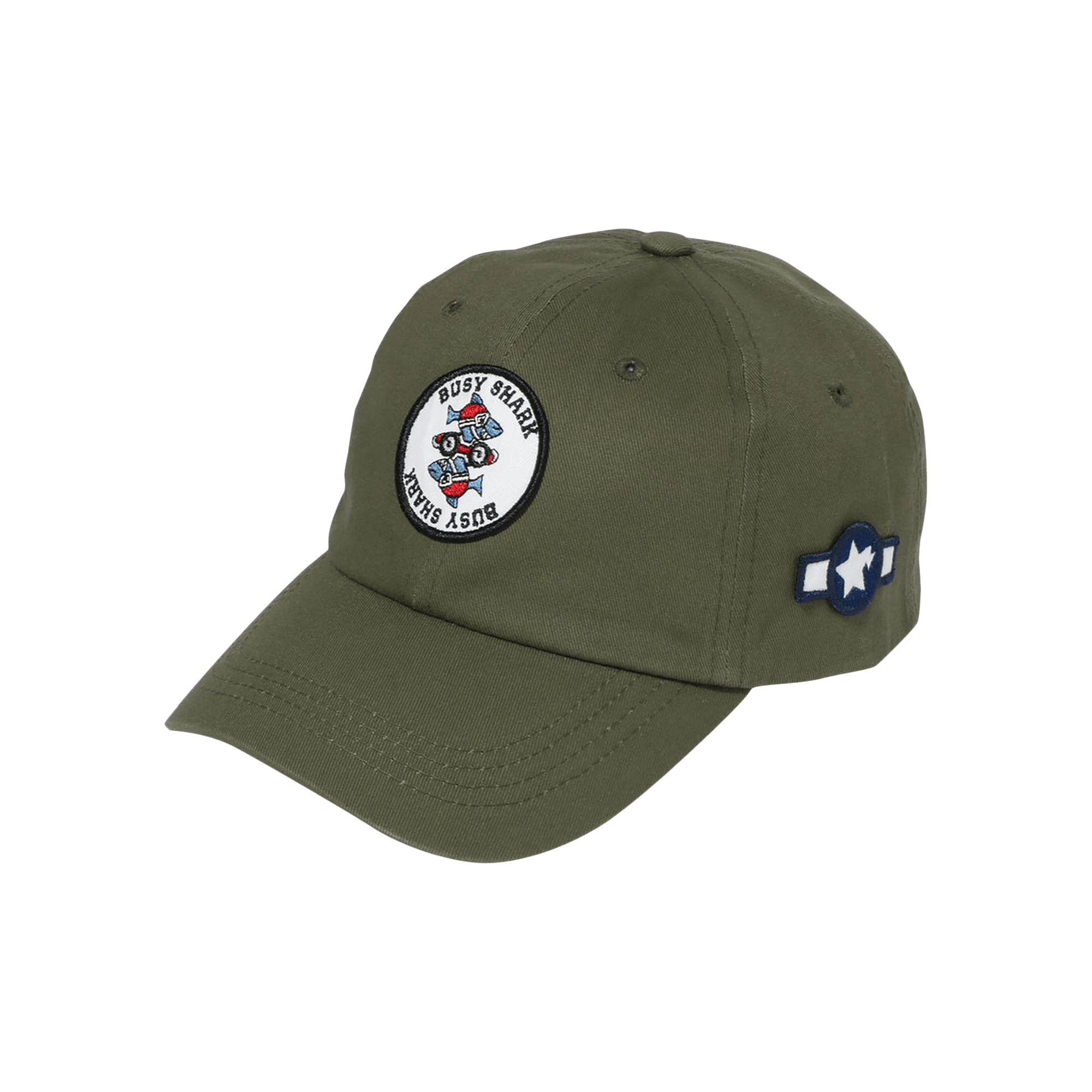 BAPE Busy Shark Panel Cap 'Olive Drab'