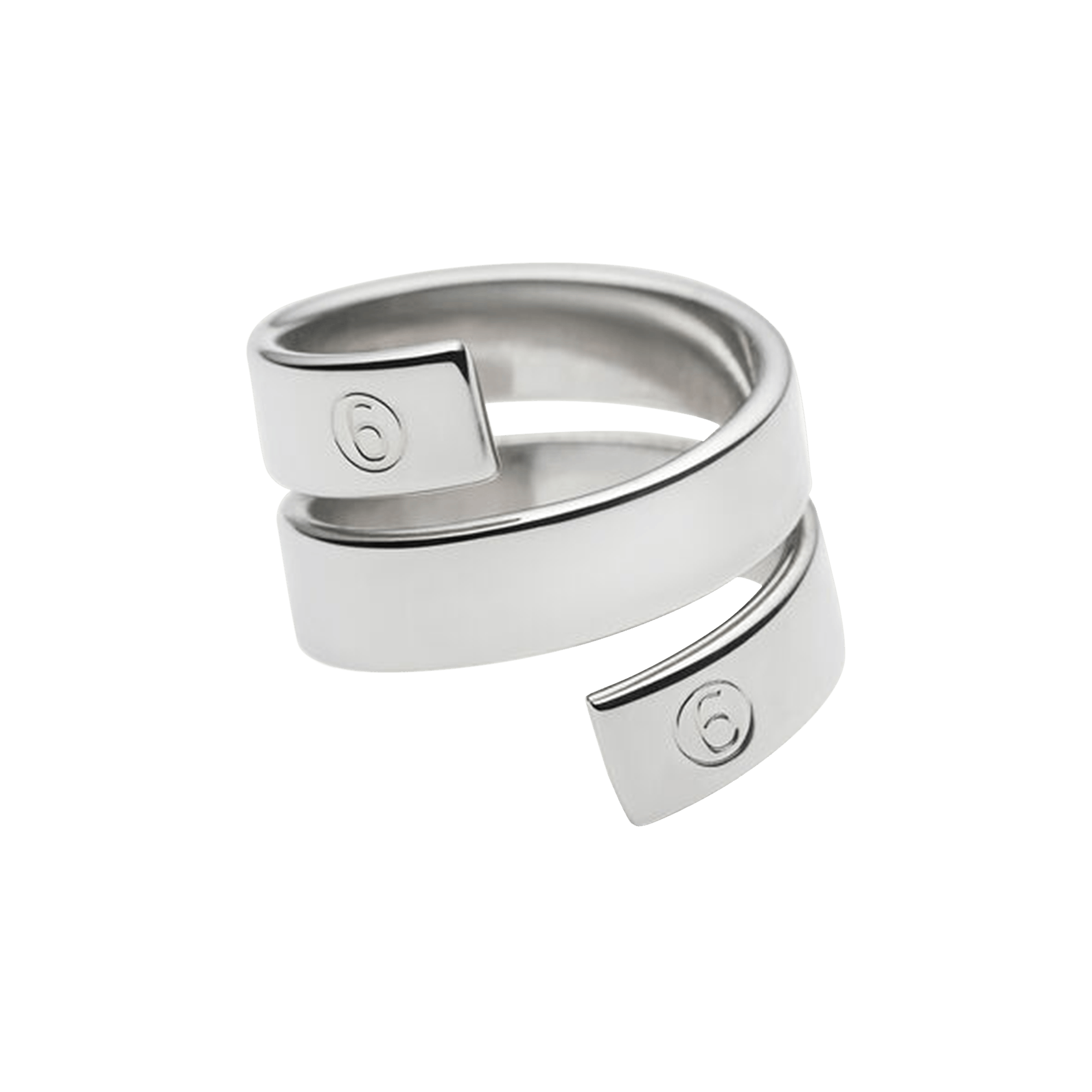 Buy Maison Margiela Logo Engraved Twist Ring 'Silver' - SM1UQ0057 