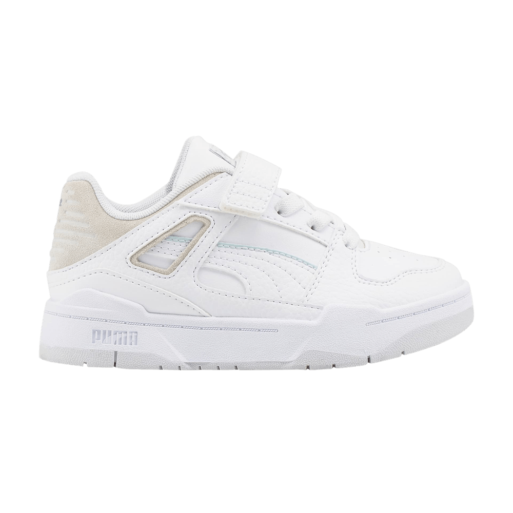 Pre-owned Puma Slipstream Little Kid 'white Feather Grey'