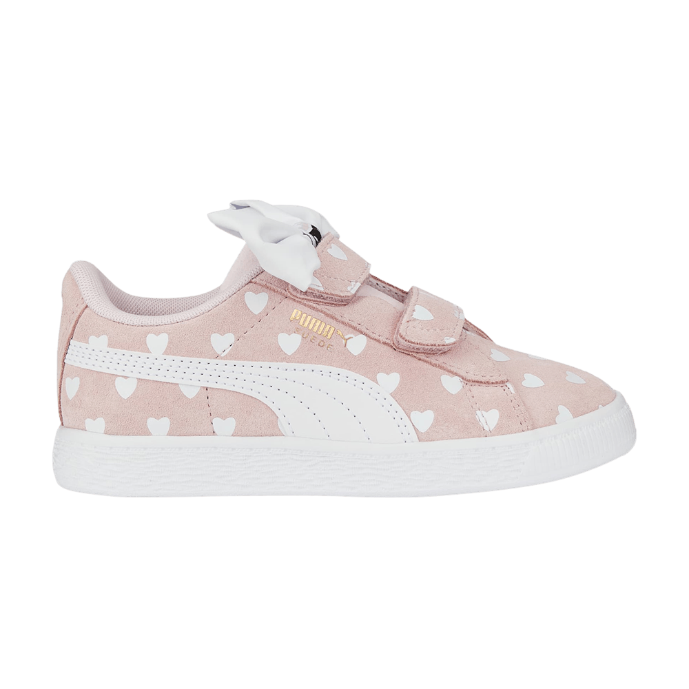 Pre-owned Puma Suede Classic Re-bow Little Kid 'hearts - Island Pink'