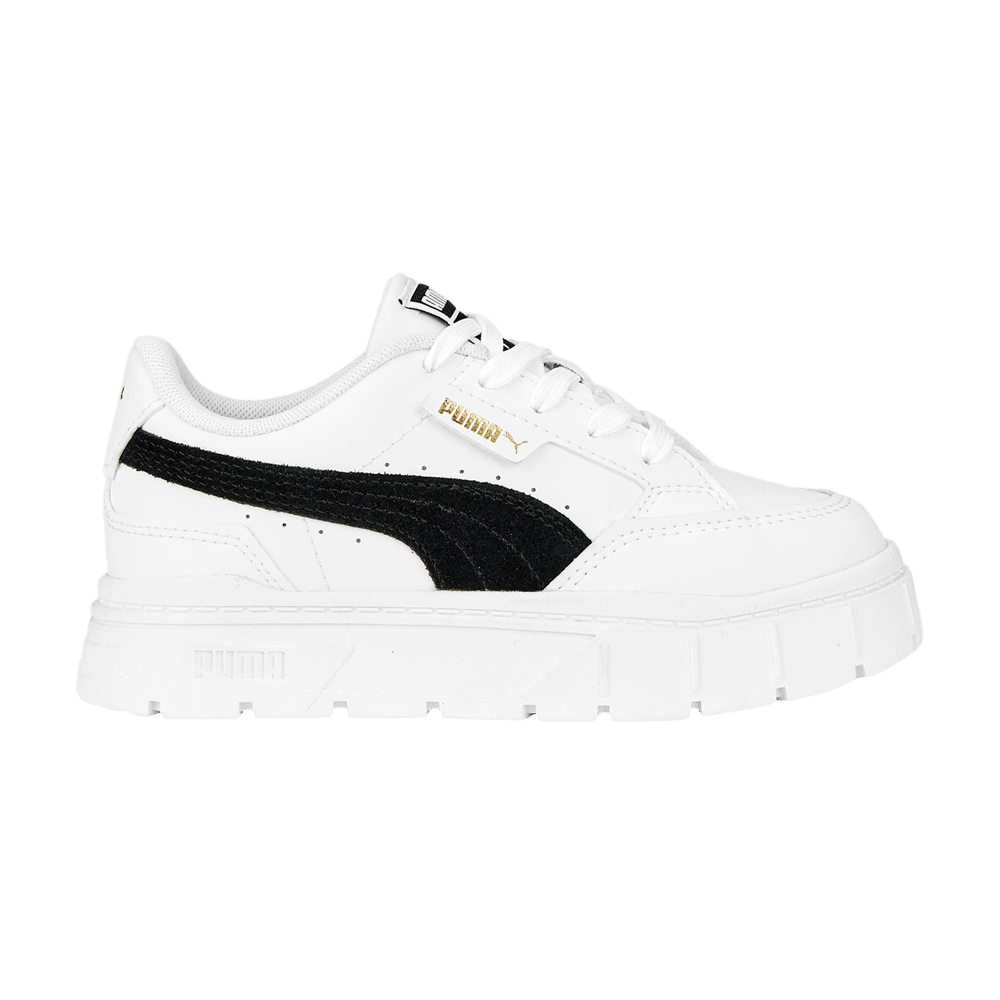 Pre-owned Puma Mayze Stack Little Kid 'white Black'