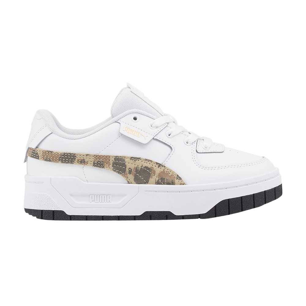 Pre-owned Puma Cali Dream Jr 'animal Print' In White