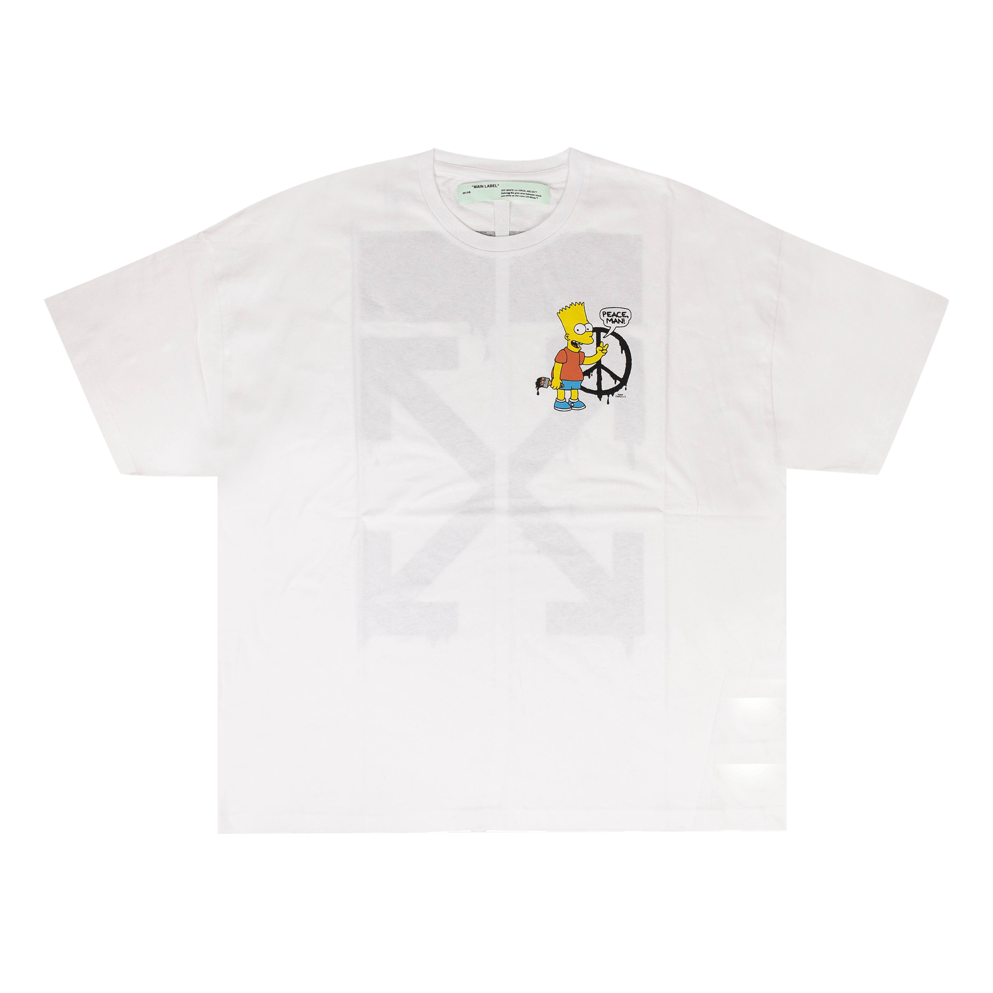 Off-White Bart Peace Oversized T-Shirt 'White'