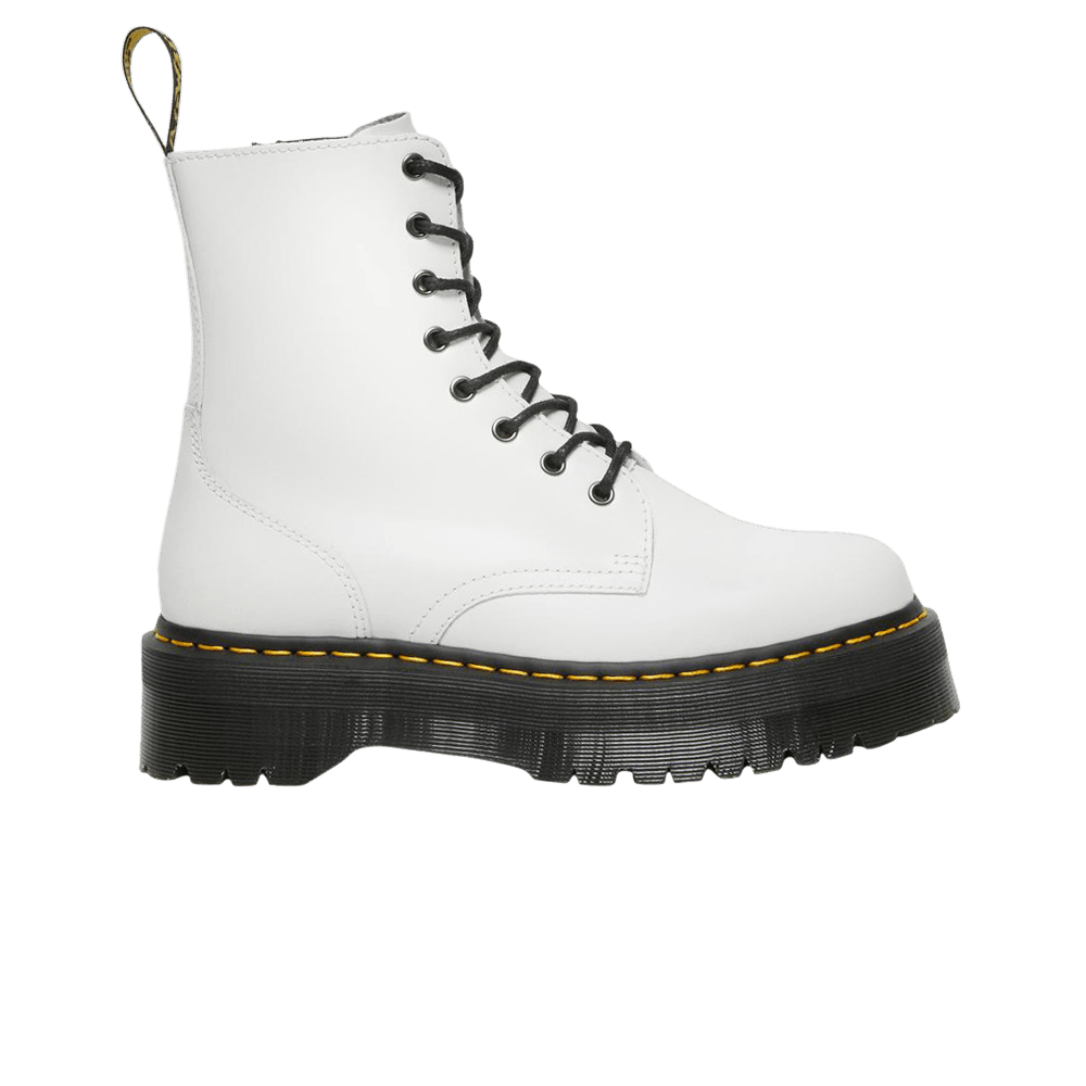 Pre-owned Dr. Martens' Jadon Smooth Leather Platform Boot 'white'