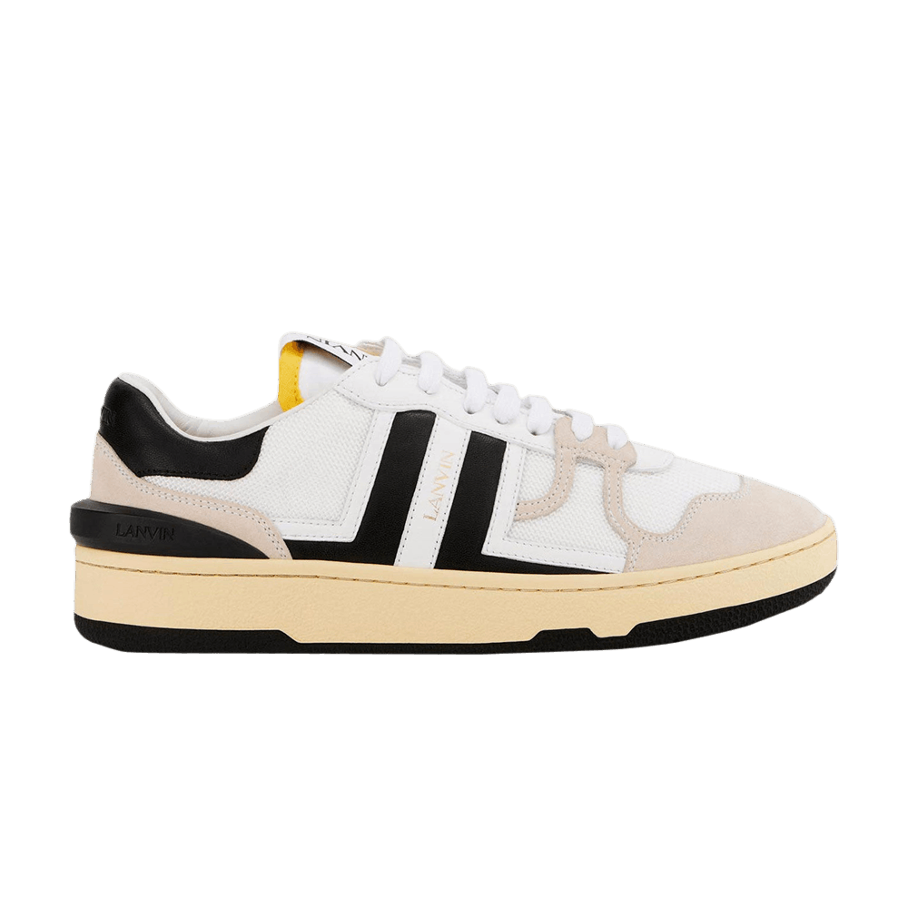 Buy Lanvin Clay Low 'White Black' - FM SKDK00 NAS1 P210010