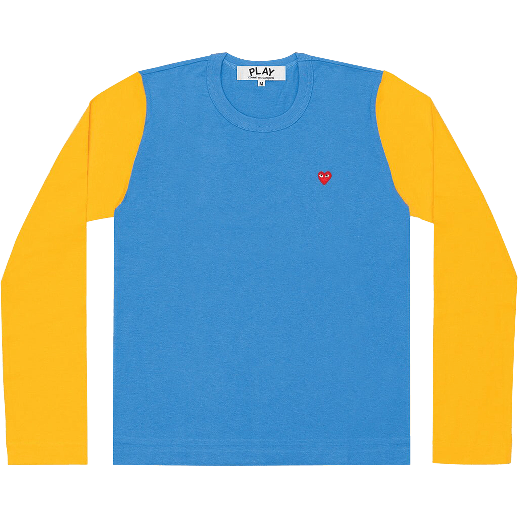 Comme des Garçons PLAY Bi-Color Long-Sleeve T-Shirt 'Blue/Yellow'
