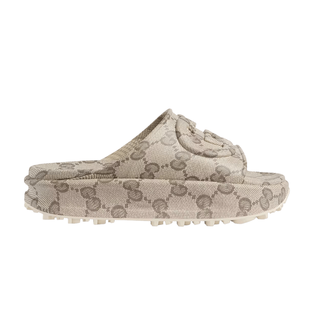 Gucci GG Slide Sandal 'Interlocking G - Beige Ebony'