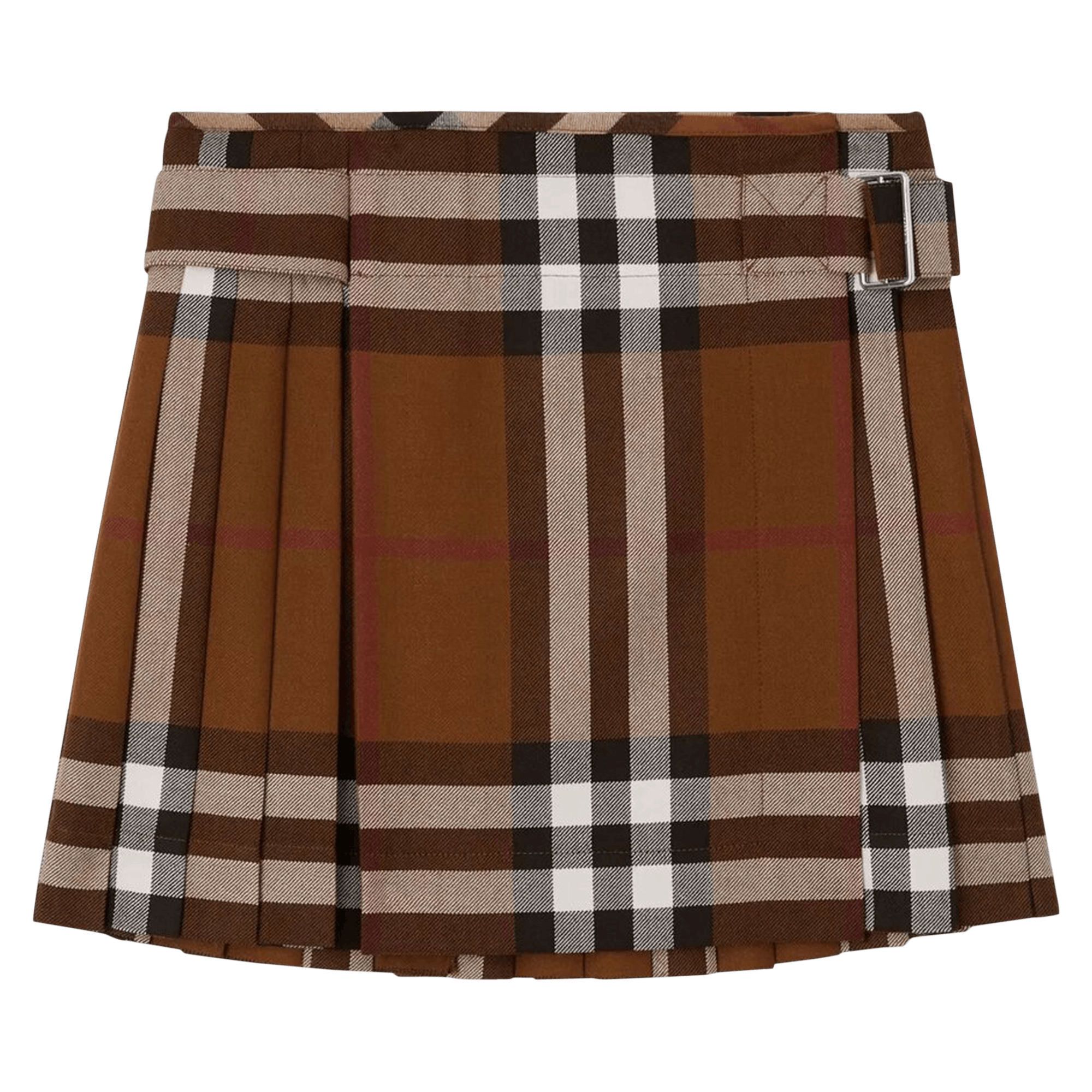Pre-owned Burberry Check Mini Skirt 'dark Brown'