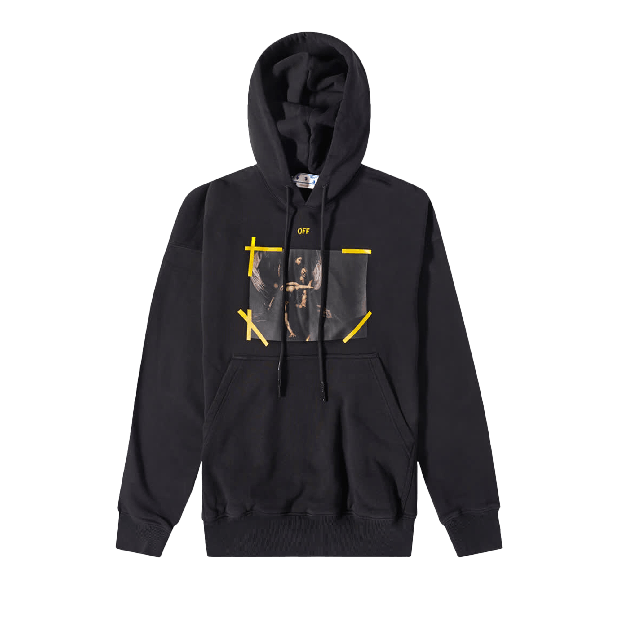 Off-White Diagonal Arrow Caravaggio St Fran Slim Hoodie 'Black/White'