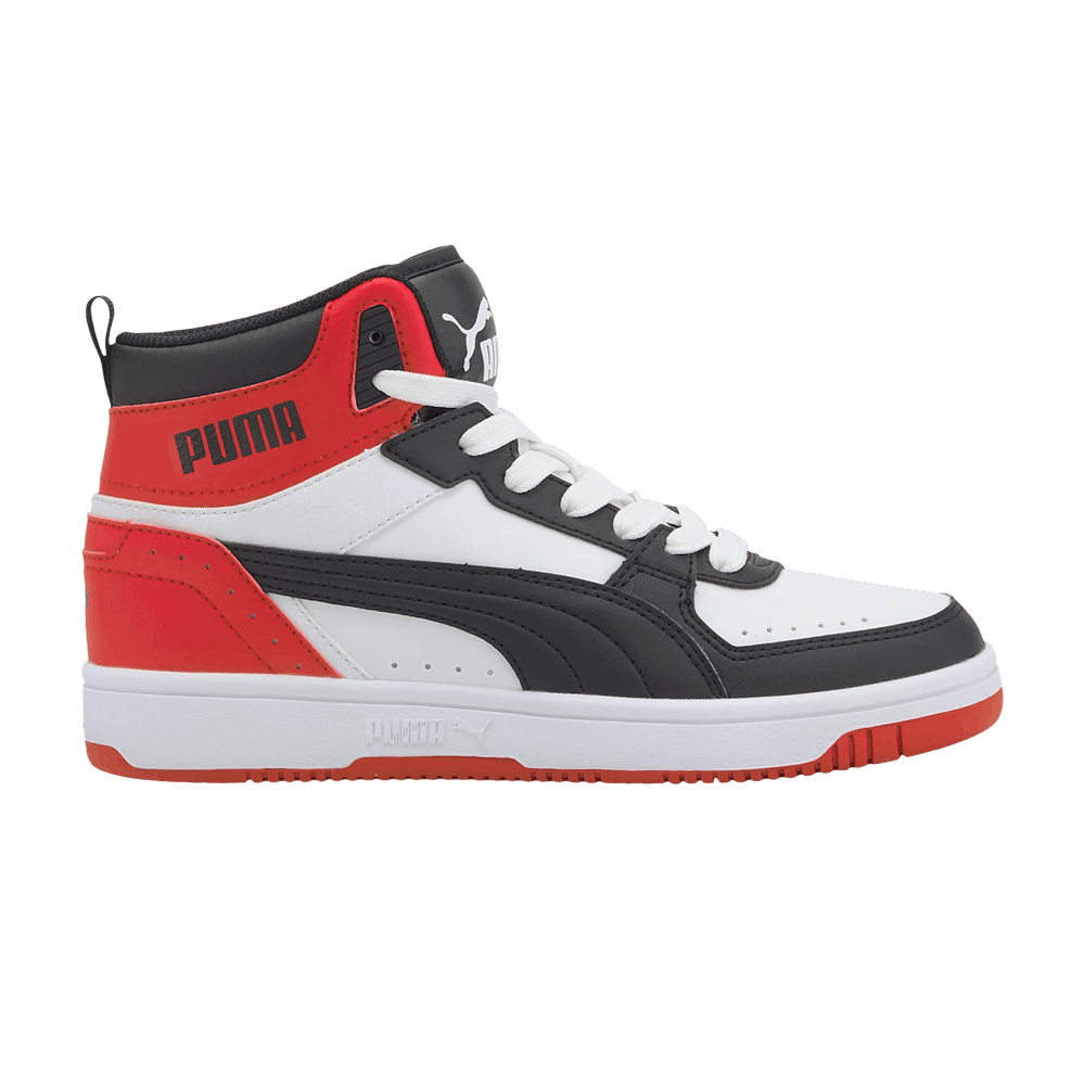 Pre-owned Puma Rebound Joy Big Kid 'black White Red'