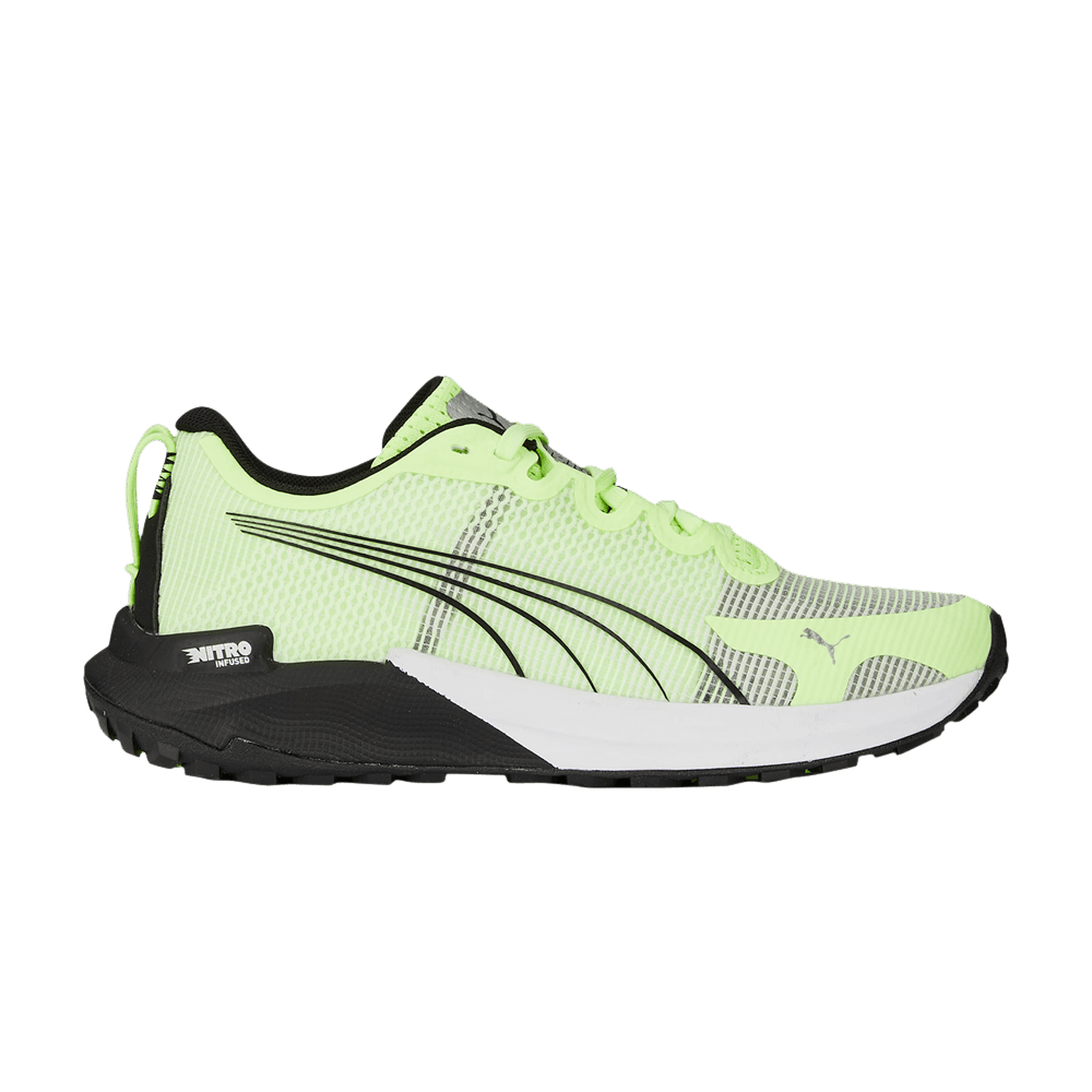 Pre-owned Puma Wmns Fast-trac Nitro 'fast Yellow Black' In Green